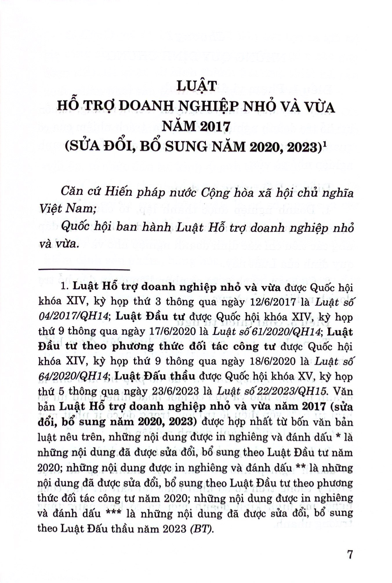 luật hỗ trợ doanh nghiệp nhỏ và vừa năm 2017 (sửa đổi, bổ sung năm 2020, 2023) - Ảnh 3