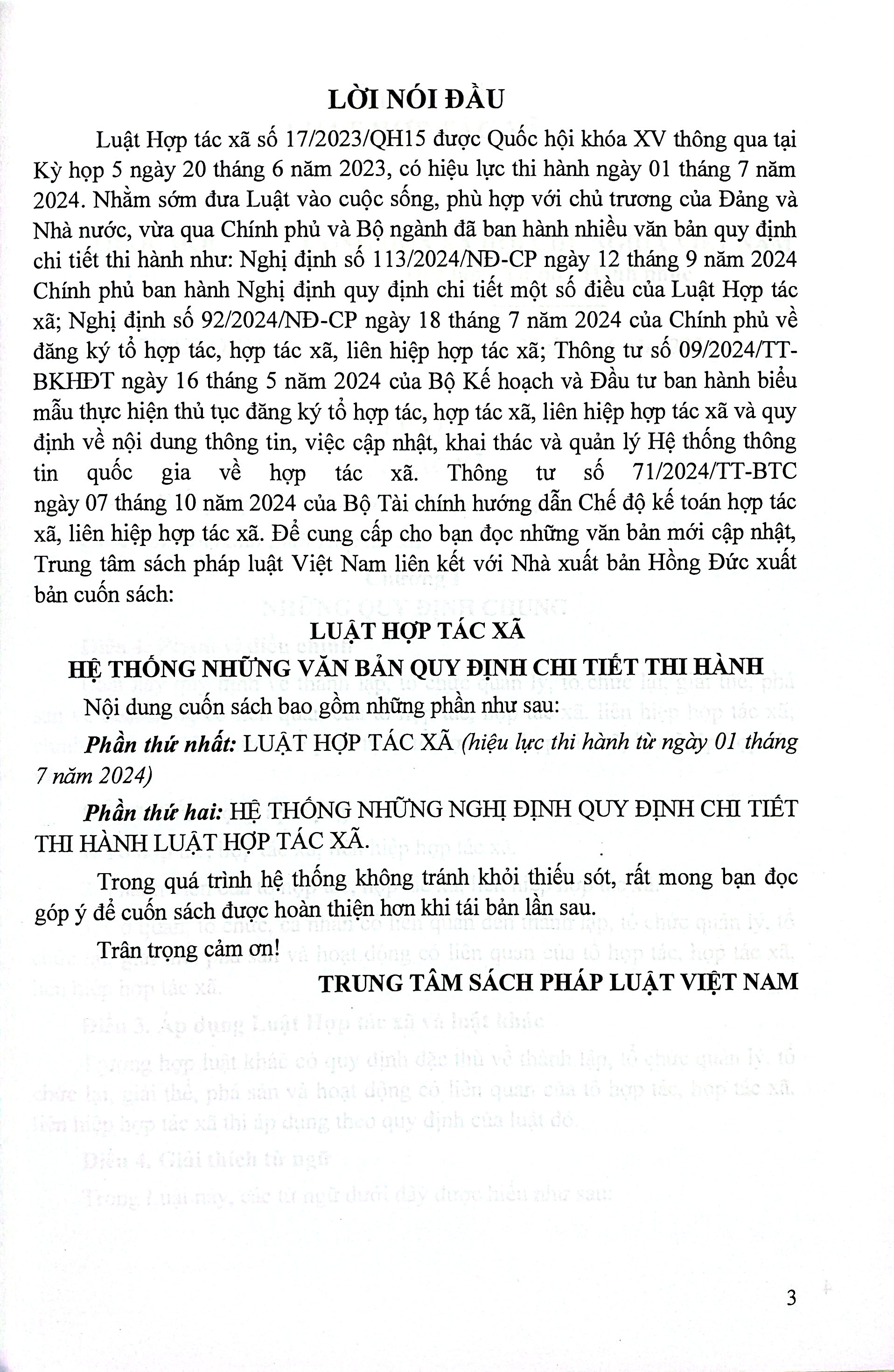 Luật Hợp Tác Xã - Hệ Thống Những Văn Bản Quy Định Chi Tiết Thi Hành - Ảnh 4