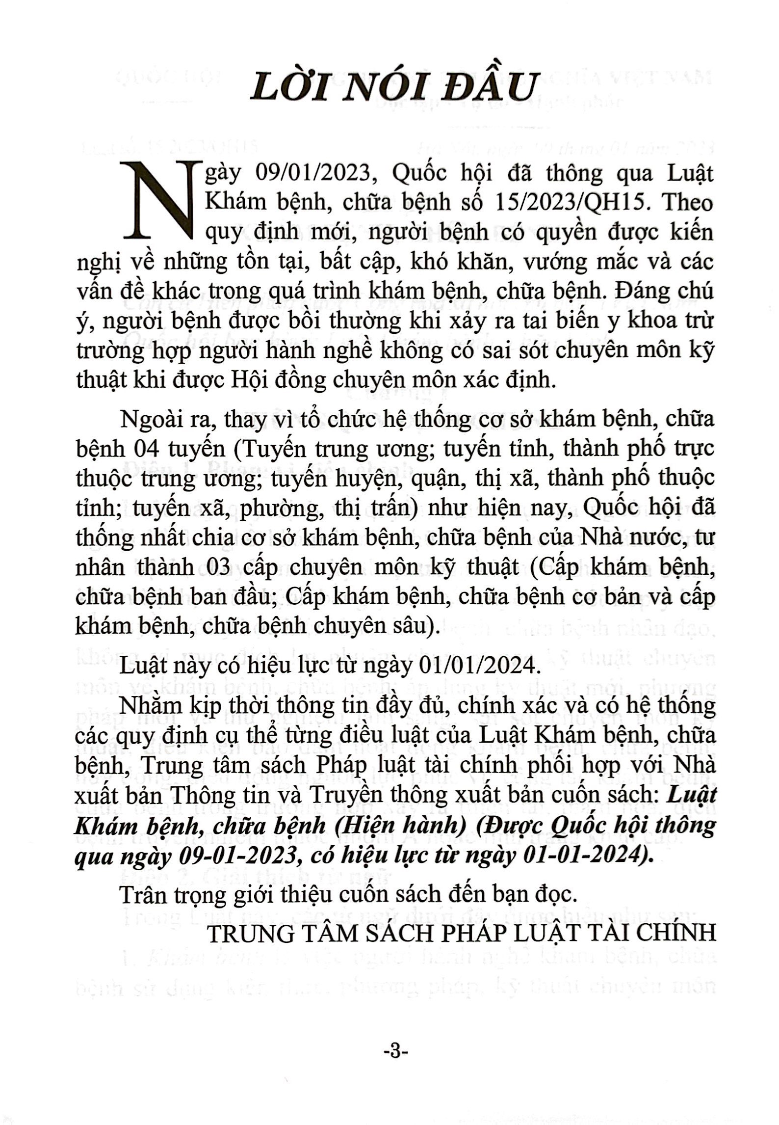 luật khám bệnh, chữa bệnh (hiện hành) (được quốc hội thông qua ngày 09/01/2023, có hiệu lực từ ngày 01/01/2024) - Ảnh 3