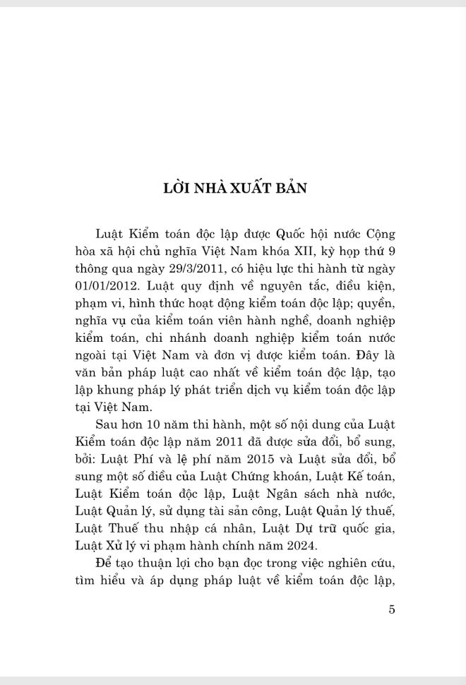 Luật Kiểm Toán Độc Lập Năm 2011 (Sửa Đổi, Bổ Sung Năm 2015, 2024) - Ảnh 3