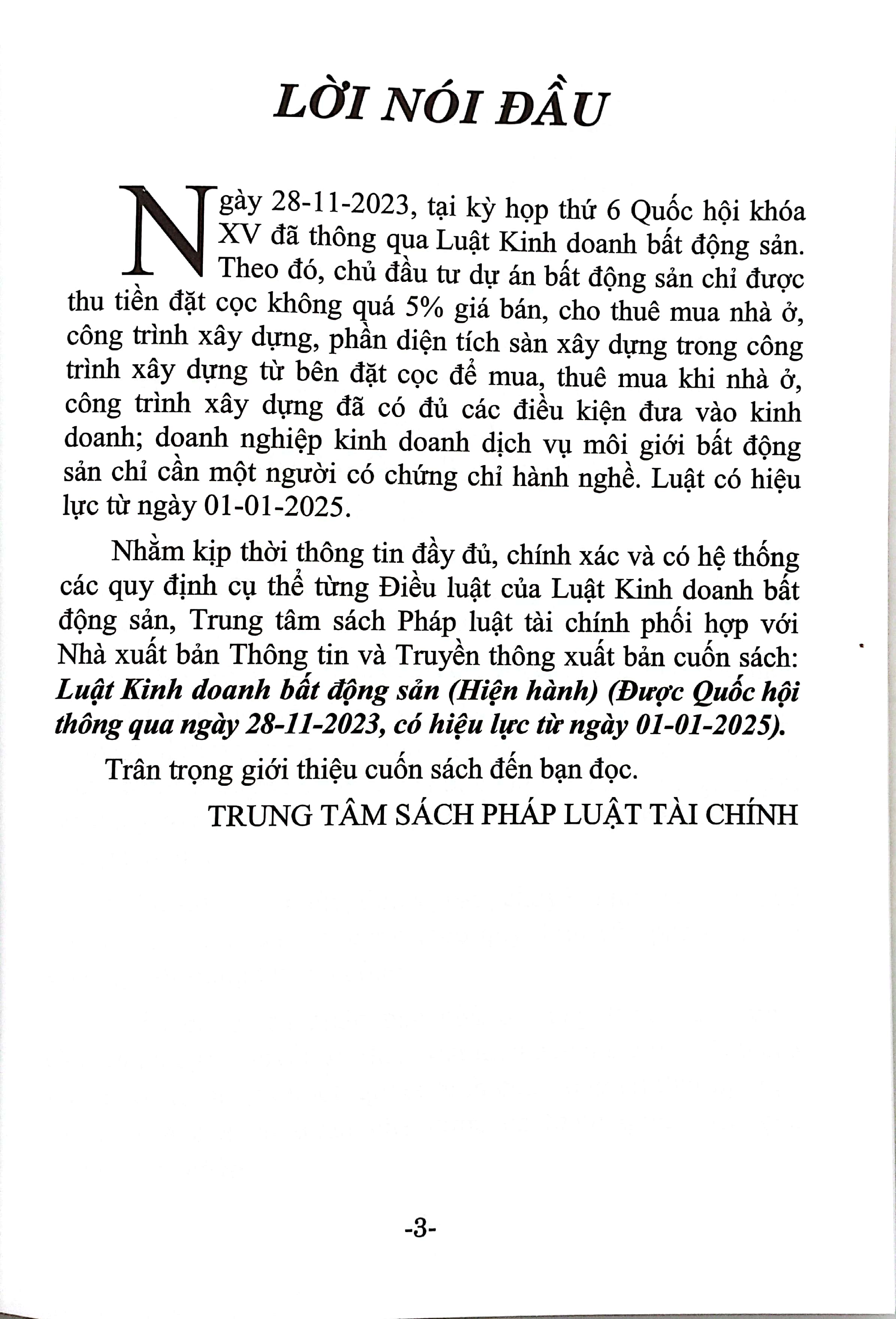 luật kinh doanh bất động sản (hiện hành) (được quốc hội thông qua ngày 28-11-2023, có hiệu lực từ ngày 01-01-2025) - Ảnh 3