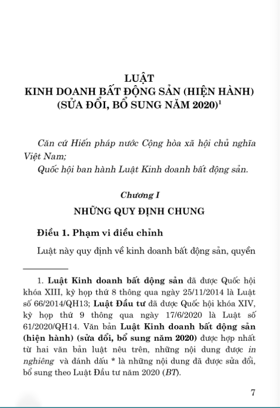 luật kinh doanh bất động sản (hiện hành)(sửa đổi, bổ sung năm 2020) - Ảnh 3