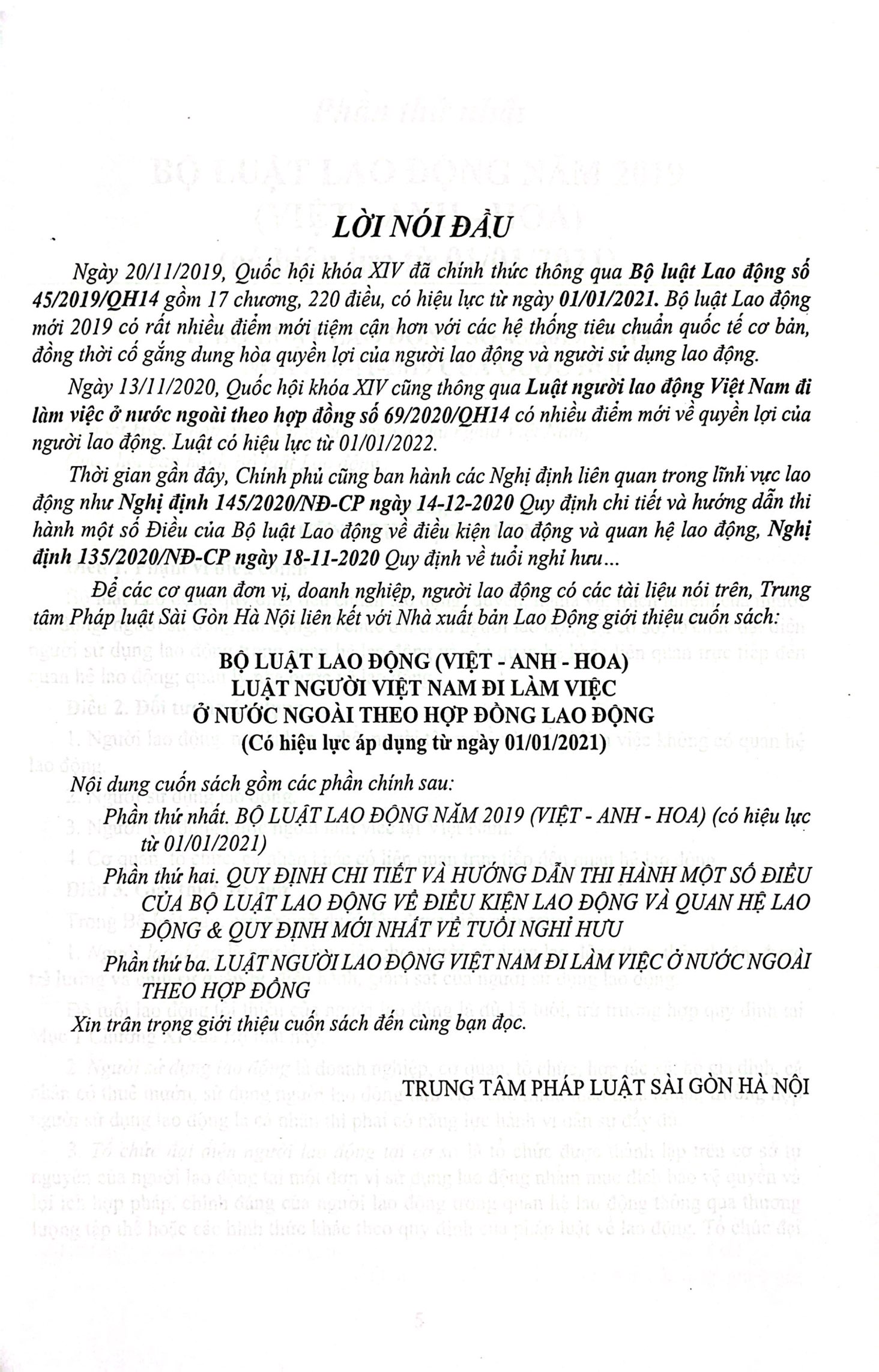 luật lao động (việt - anh - hoa) - luật người việt nam đi làm việc ở nước ngoài theo hợp đồng lao động (có hiệu lực áp dụng 01/01/2021) - Ảnh 4