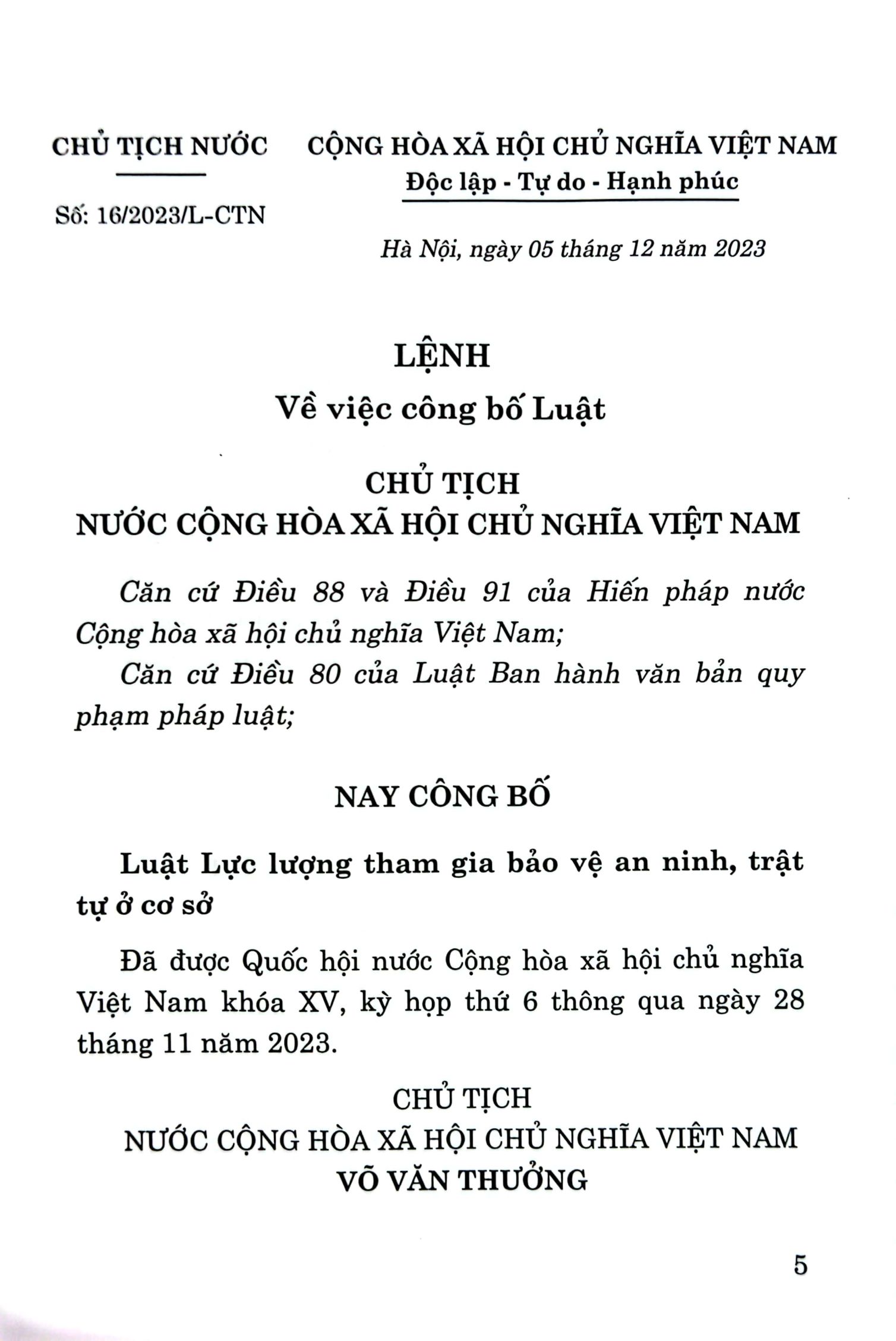 luật lực lượng tham gia bảo vệ an ninh, trật tự ở cơ sở - Ảnh 3