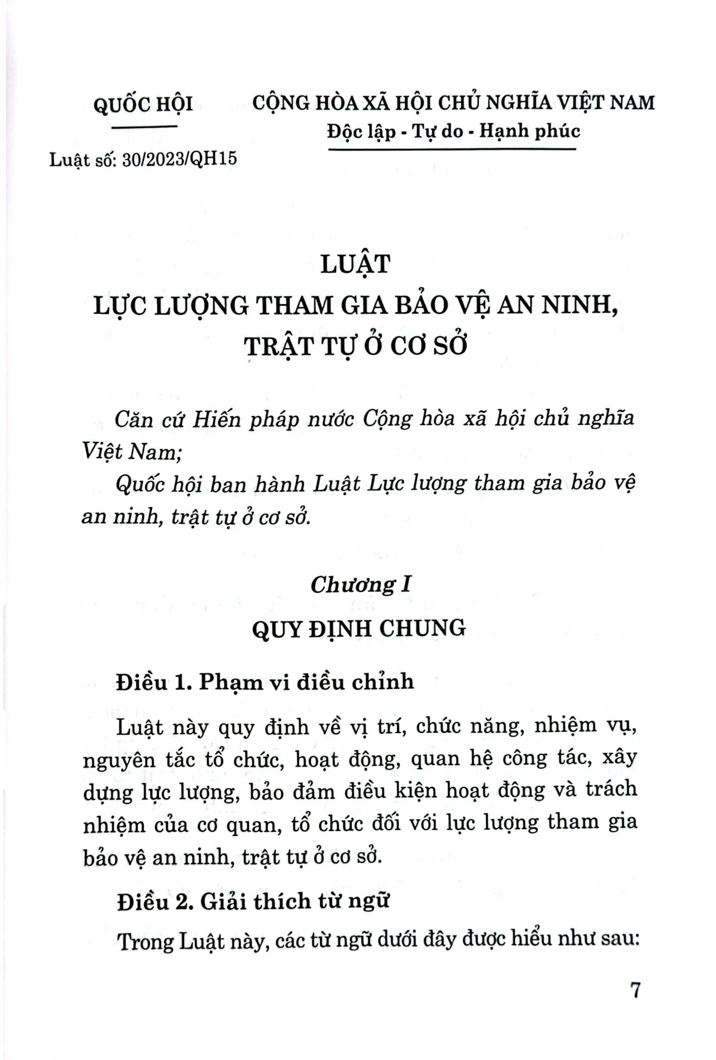 luật lực lượng tham gia bảo vệ an ninh, trật tự ở cơ sở - Ảnh 4