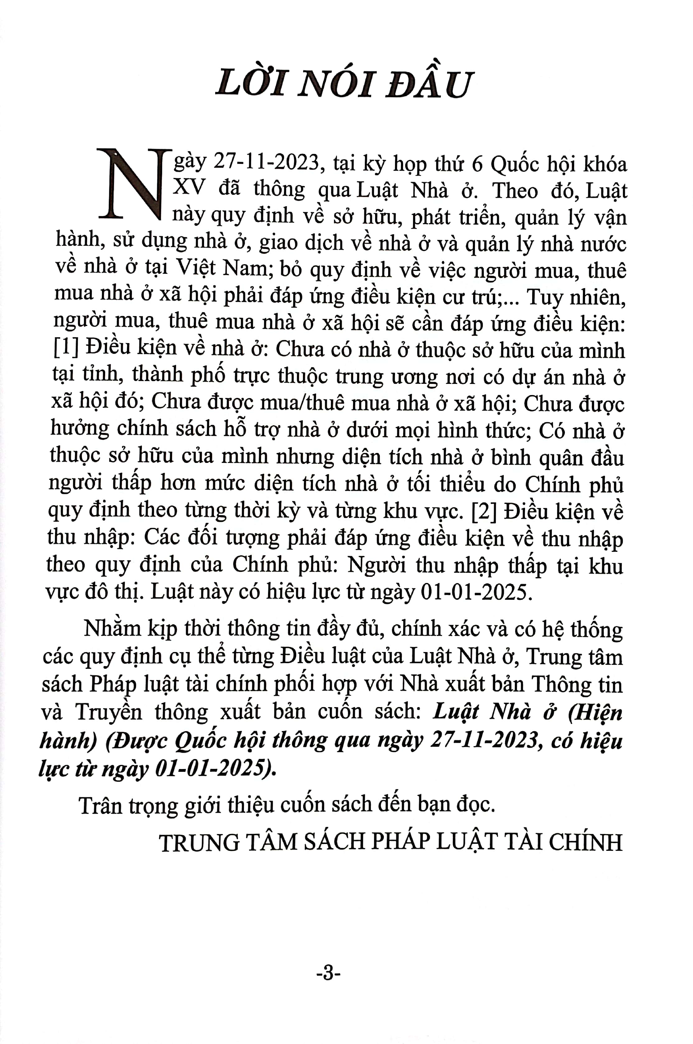 luật nhà ở (hiện hành) (được quốc hội thông qua ngày 27-11-2023, có hiệu lực từ ngày 01-01-2025) - Ảnh 3