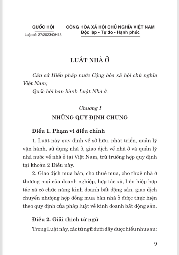 luật nhà ở năm 2023 (sửa đổi bỗ sung 2024) - Ảnh 4