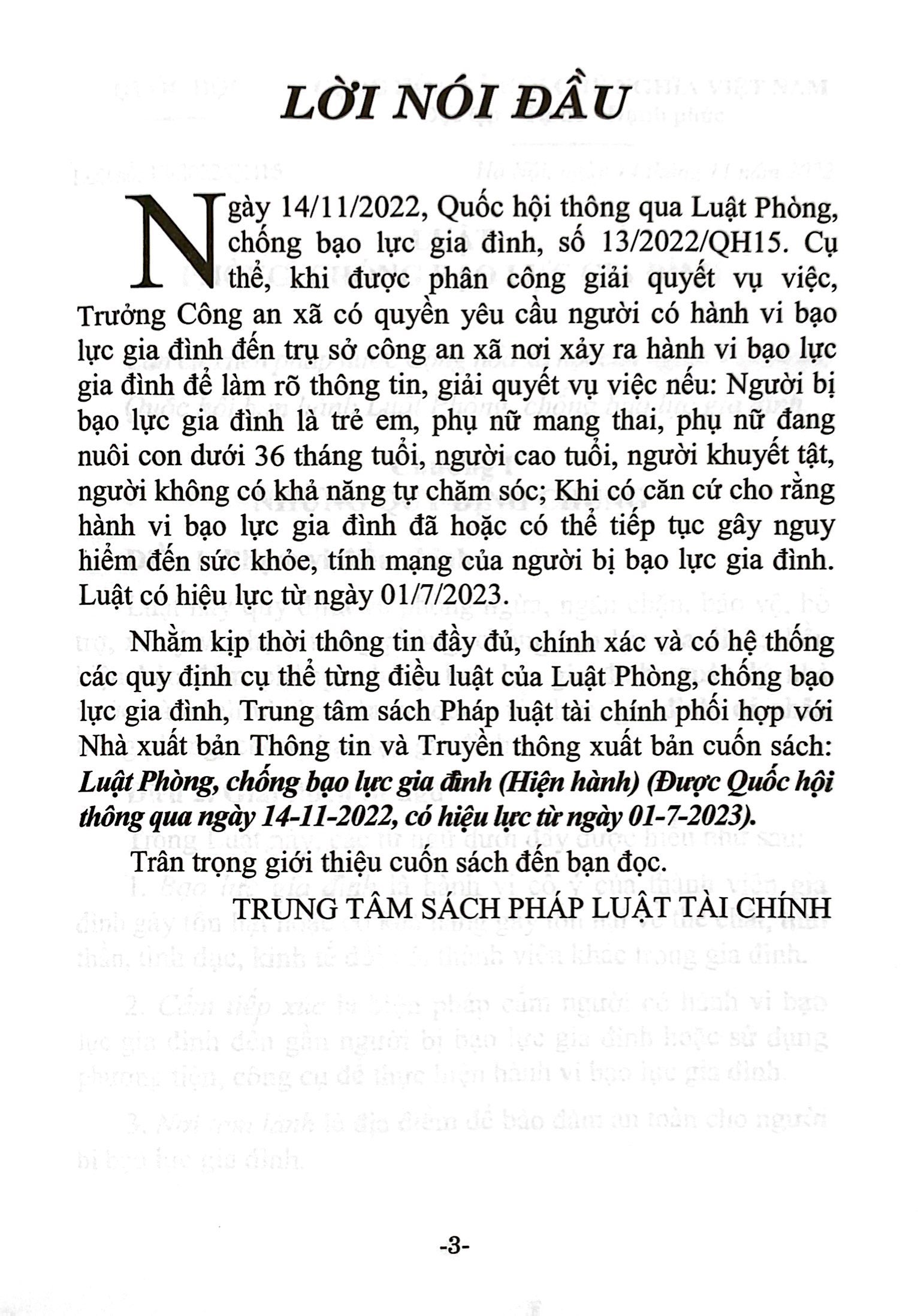 luật phòng, chống bạo lực gia đình (hiện hành) (được quốc hội thông qua ngày 14/11/2022, có hiệu lực từ ngày 01/7/2023) - Ảnh 3