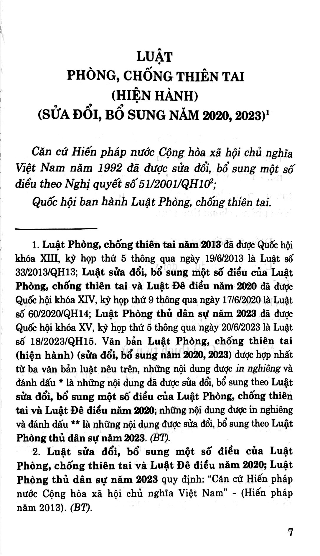 luật phòng chống thiên tai (hiện hành) (sửa đổi, bổ sung năm 2020, 2023) - Ảnh 5