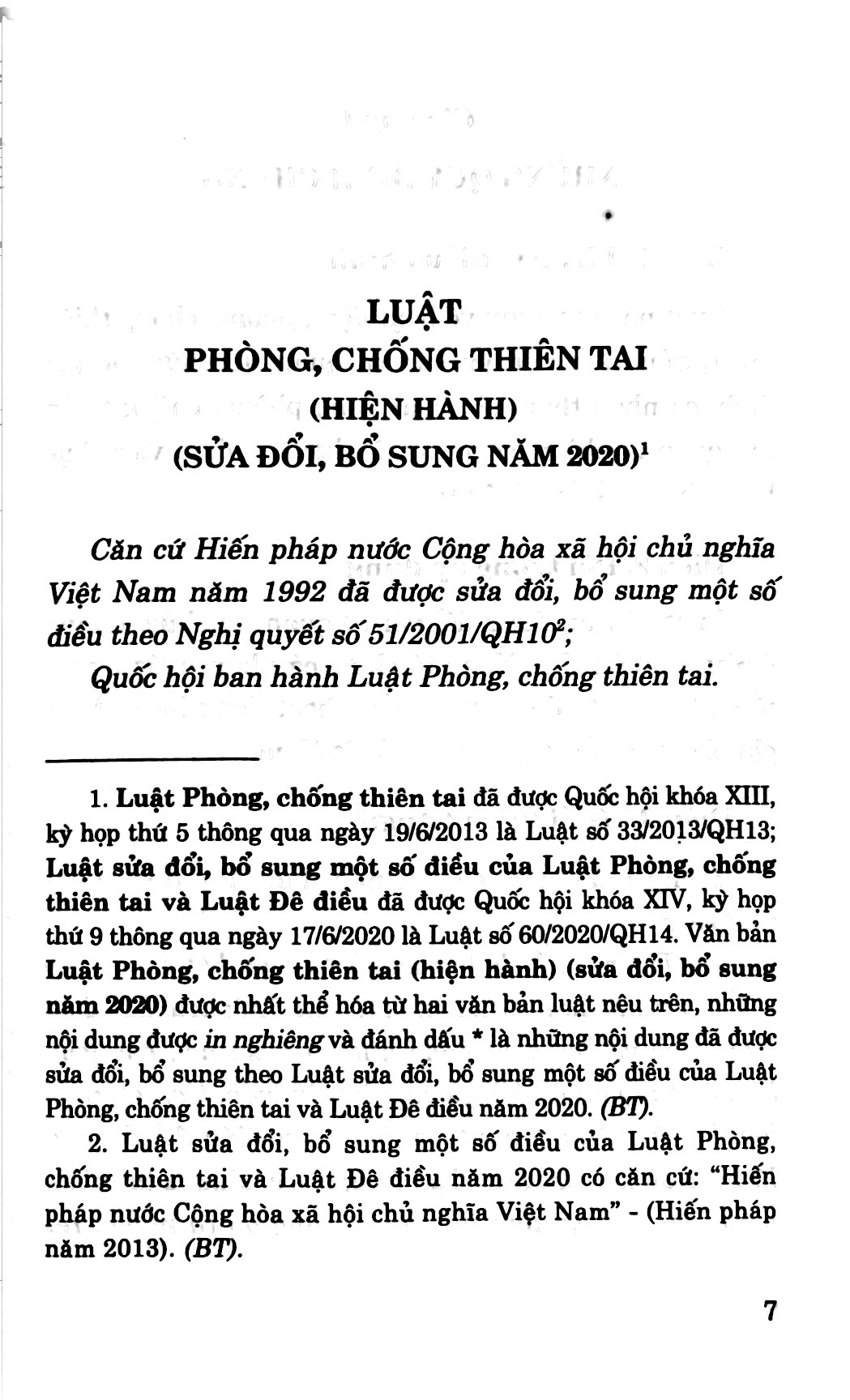 luật phòng, chống thiên tai (hiện hành)(sửa đổi, bổ sung năm 2020) - Ảnh 5