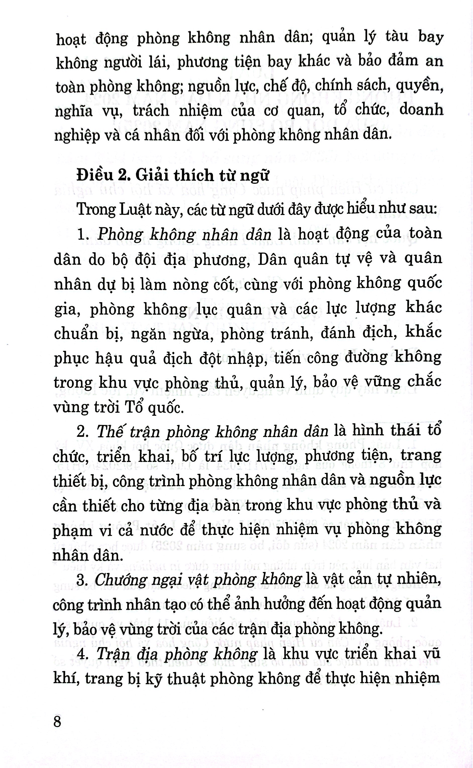 Luật Phòng Không Nhân Dân Năm 2024 (Sửa Đổi, Bổ Sung Năm 2025) - Ảnh 5