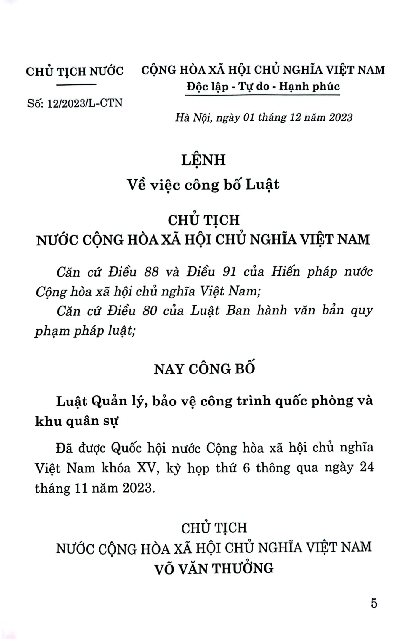 luật quản lý, bảo vệ công trình quốc phòng và khu quân sự - Ảnh 3