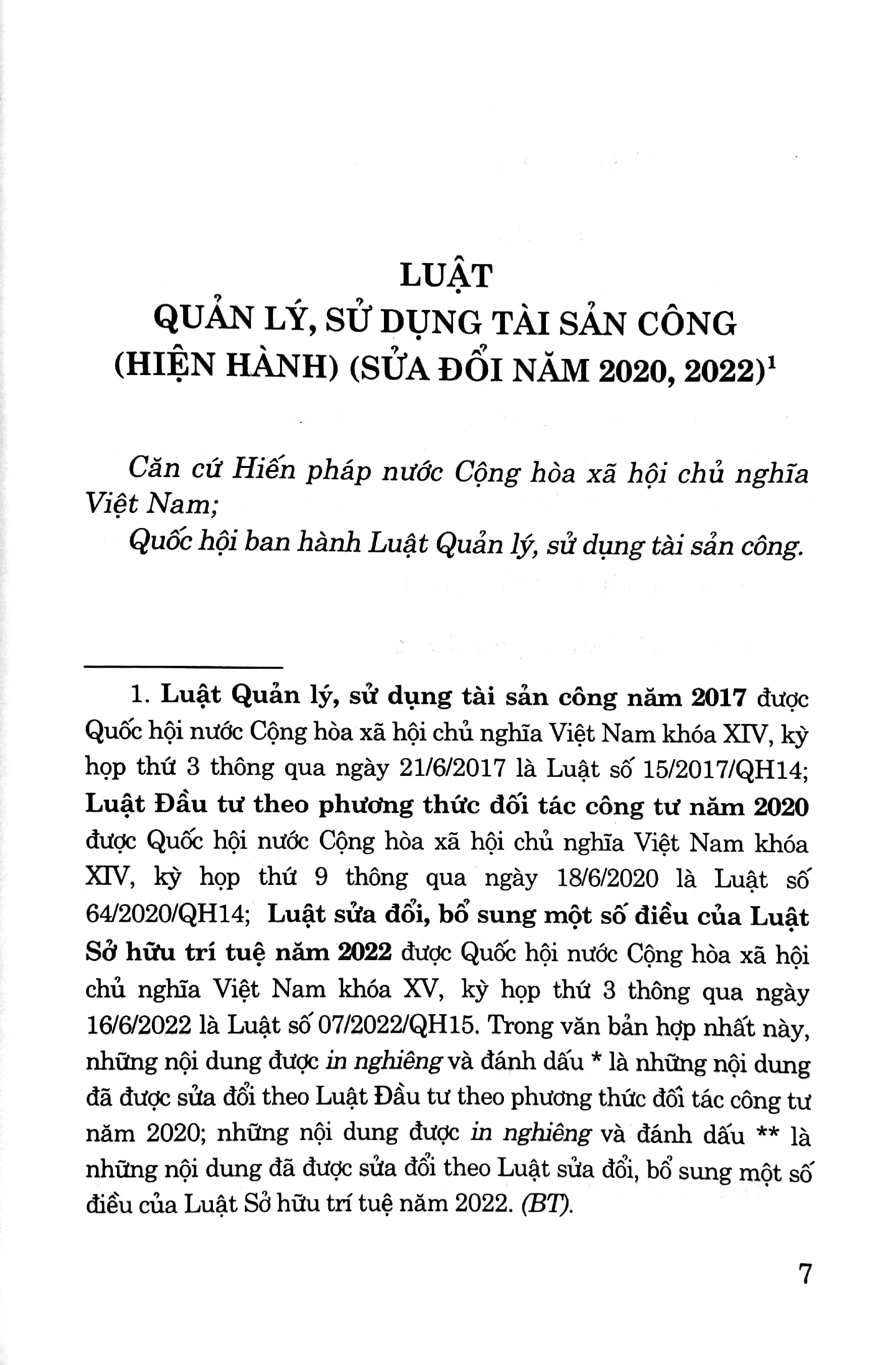 luật quản lý, sử dụng tài sản công (hiện hành) (sửa đổi năm 2020, 2022) - Ảnh 5