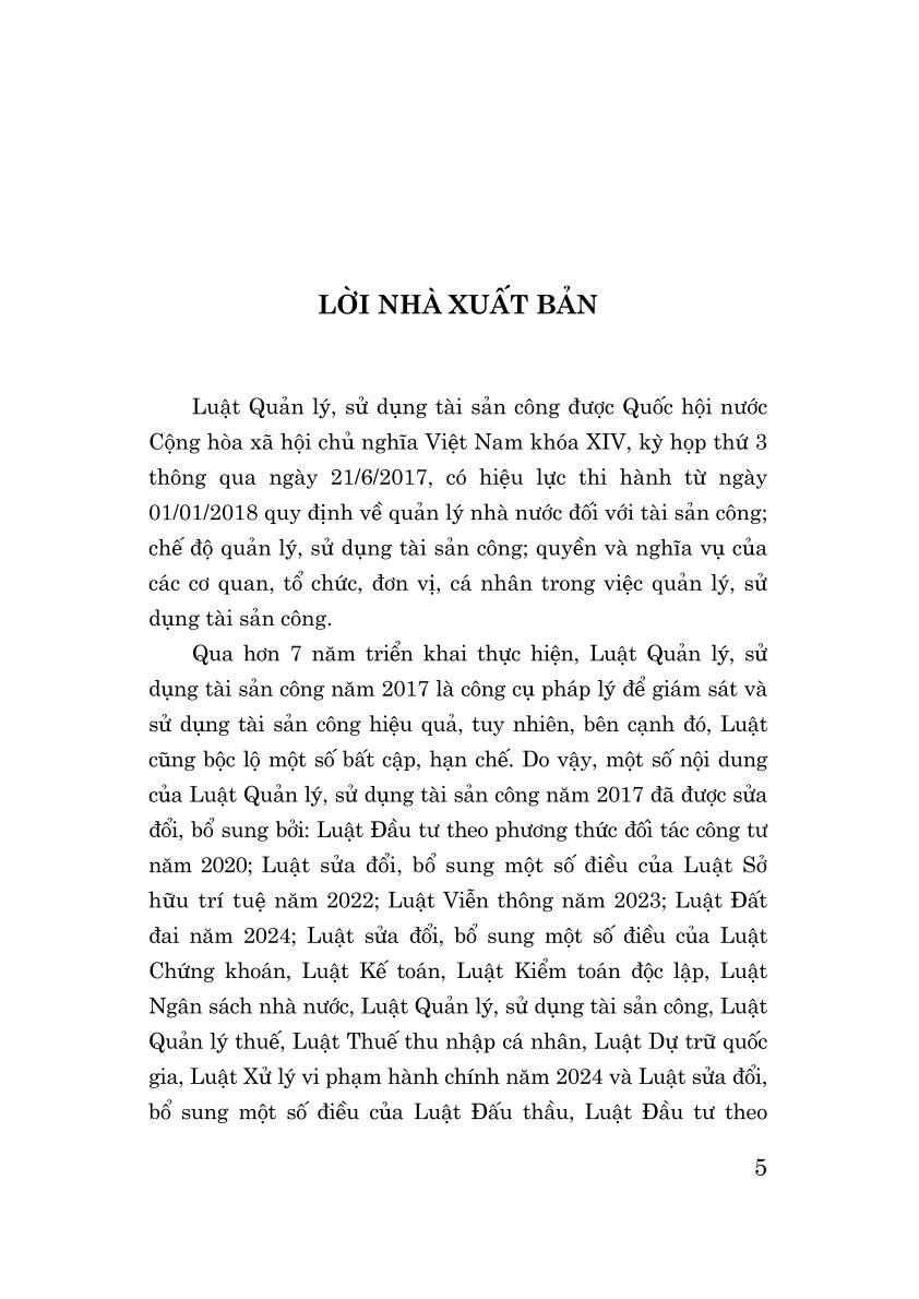 Luật Quản Lý, Sử Dụng Tài Sản Công Năm 2017 (Sửa Đổi, Bổ Sung Năm 2020,2023,2024,2025) - Ảnh 3