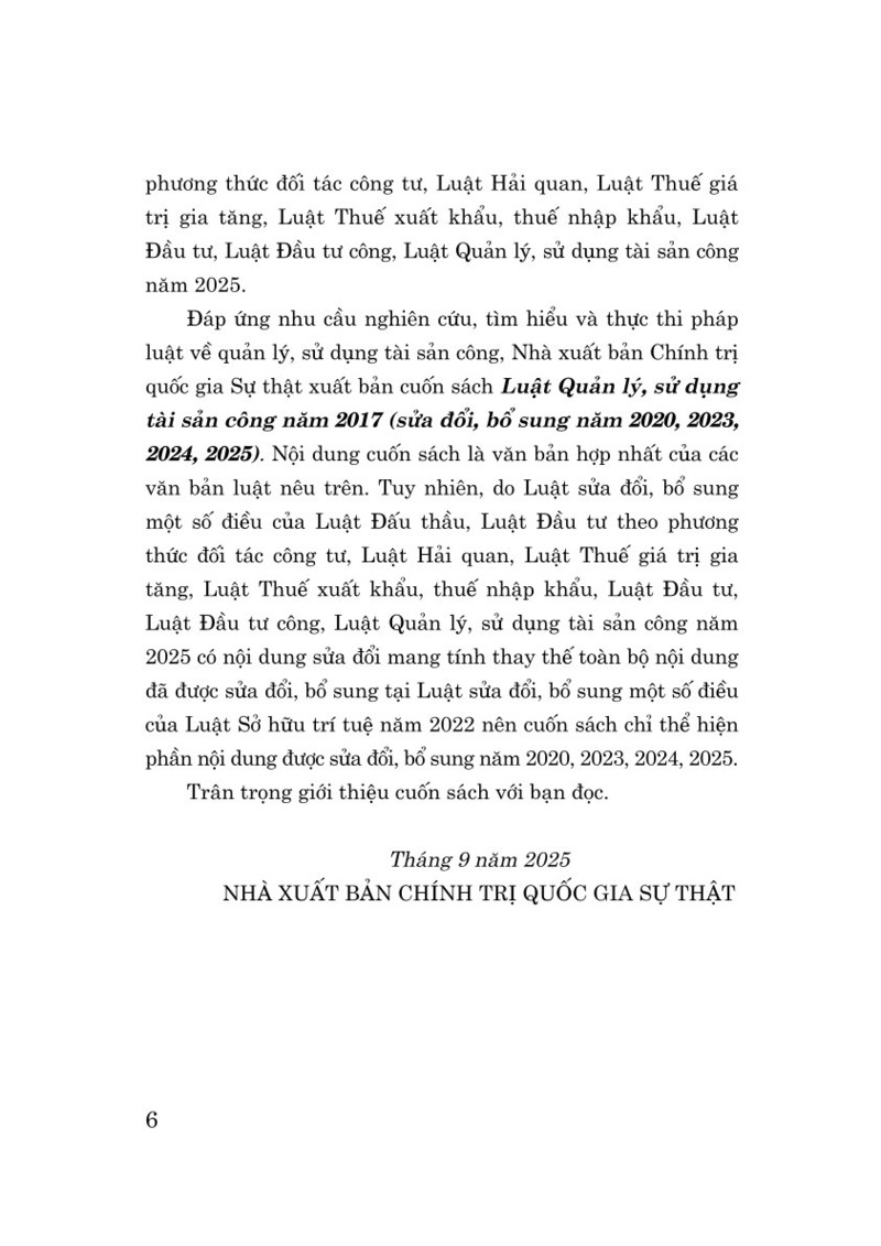 Luật Quản Lý, Sử Dụng Tài Sản Công Năm 2017 (Sửa Đổi, Bổ Sung Năm 2020,2023,2024,2025) - Ảnh 4