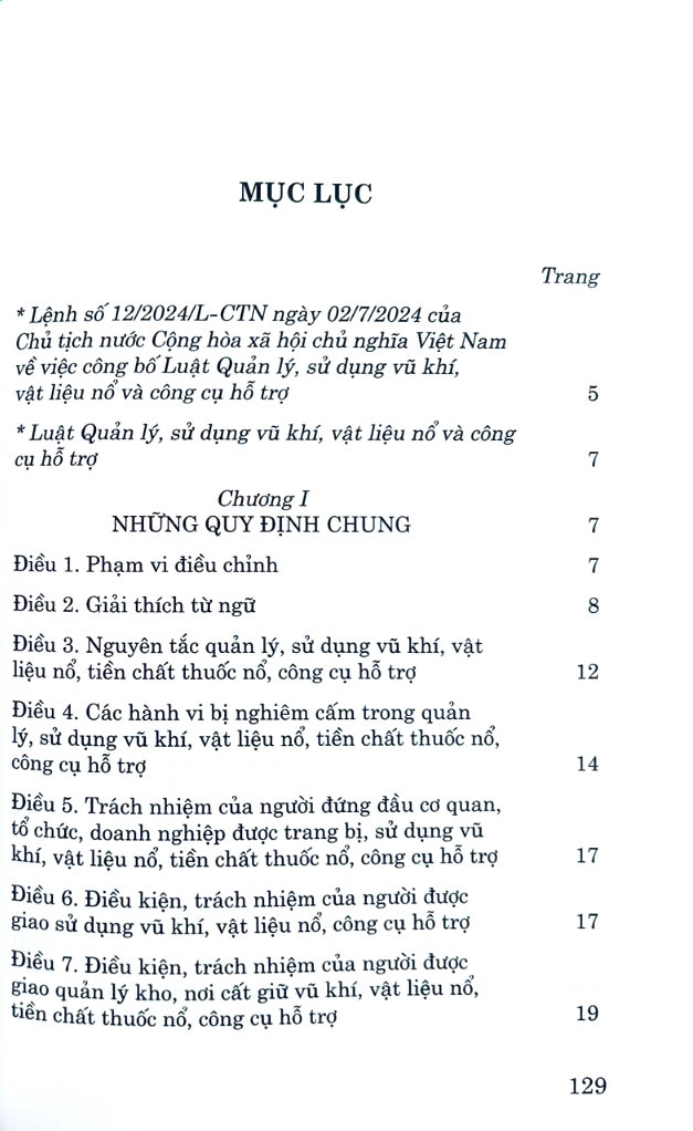 luật quản lý, sử dụng vũ khí, vật liệu nổ và công cụ hỗ trợ năm 2024 - Ảnh 5