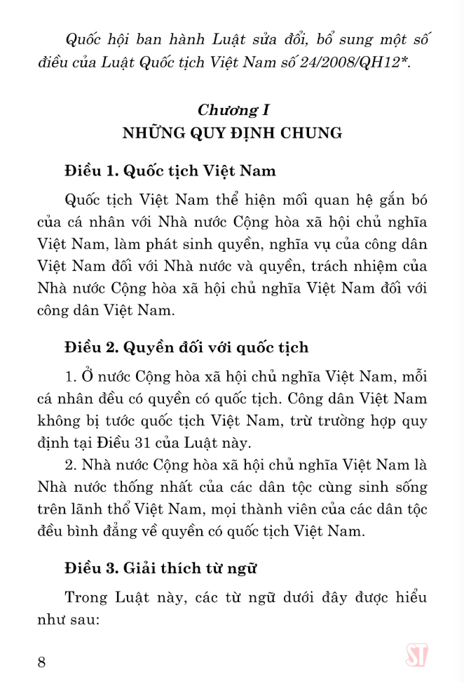 luật quốc tịch việt nam (hiện hành) (sửa đổi, bổ sung năm 2004) - Ảnh 3