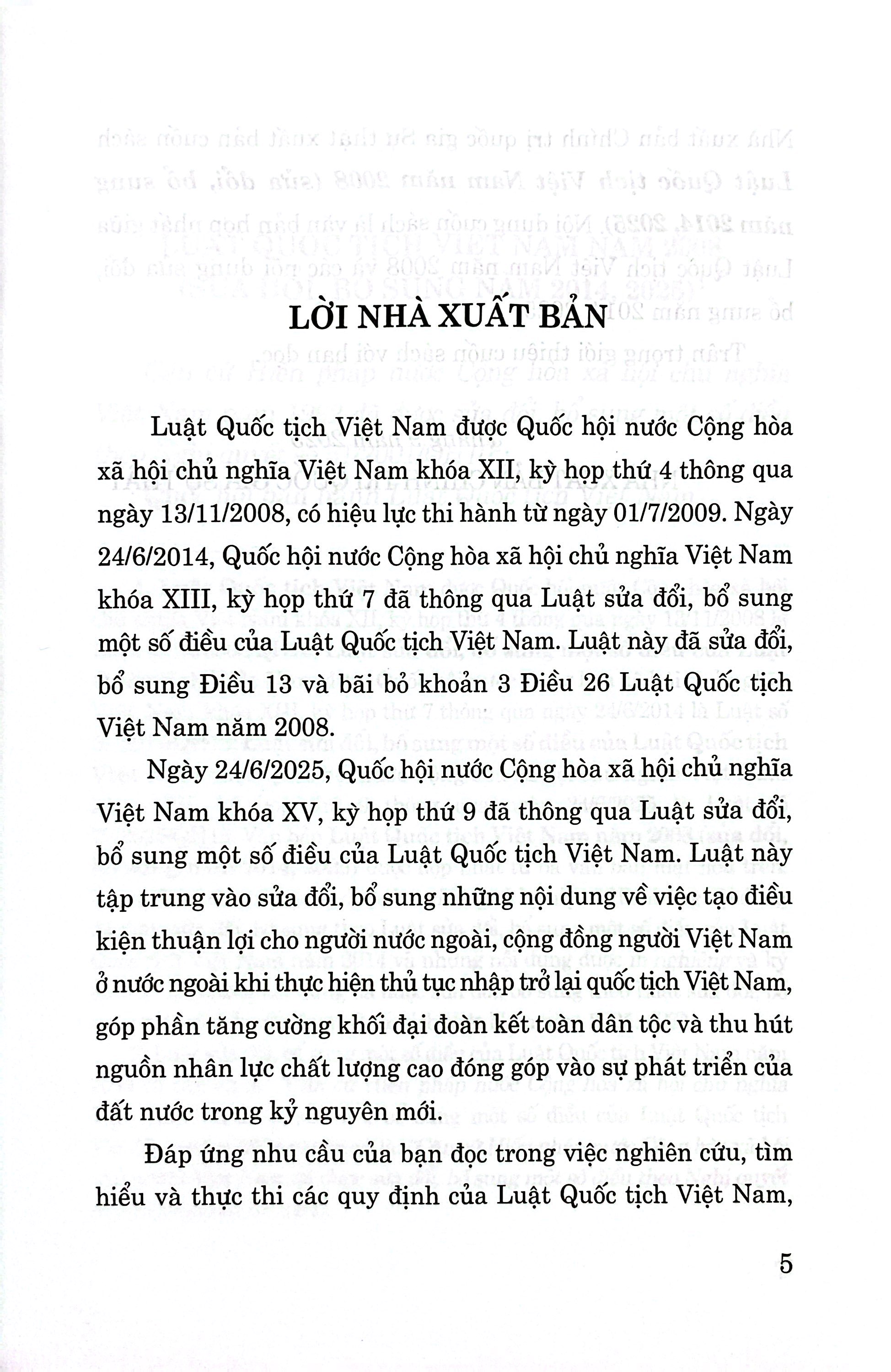 Luật Quốc Tịch Việt Nam Năm 2008 (Sửa Đổi, Bổ Sung Năm 2014, 2025) - Ảnh 4