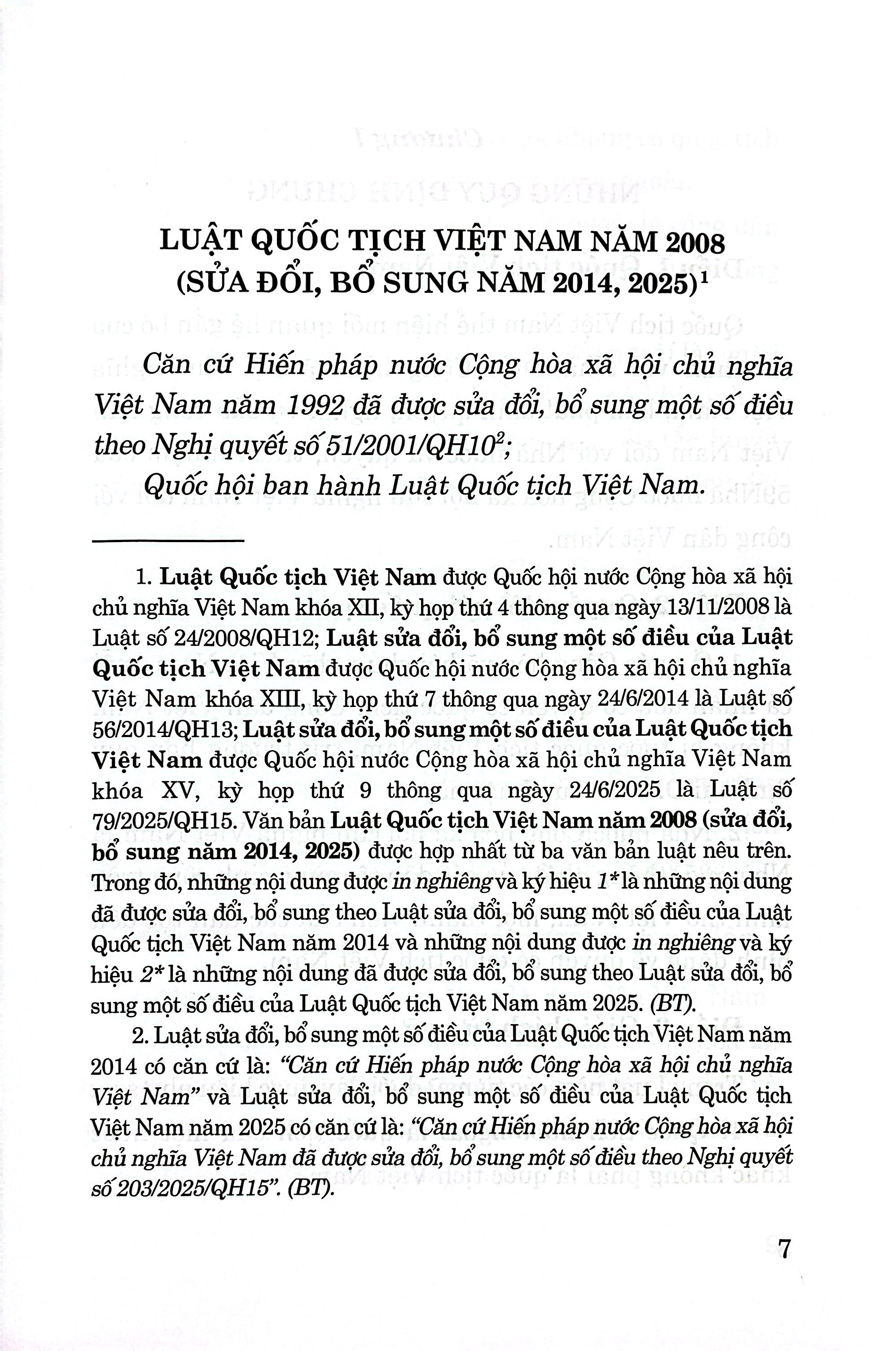Luật Quốc Tịch Việt Nam Năm 2008 (Sửa Đổi, Bổ Sung Năm 2014, 2025) - Ảnh 5