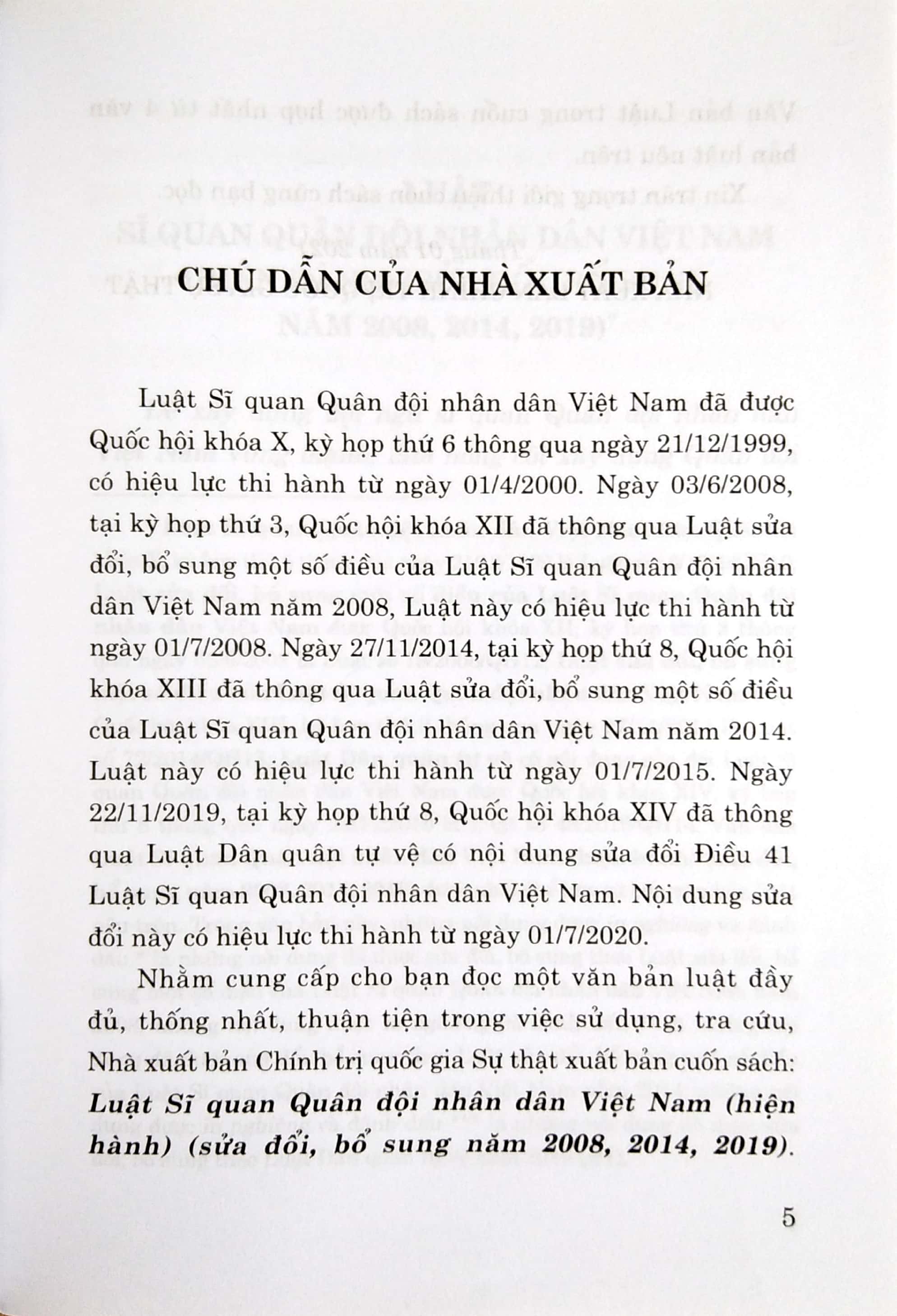 luật sĩ quan quân đội nhân dân việt nam (hiện hành) (sửa đổi, bổ sung năm 2008, 2014, 2019) - Ảnh 4