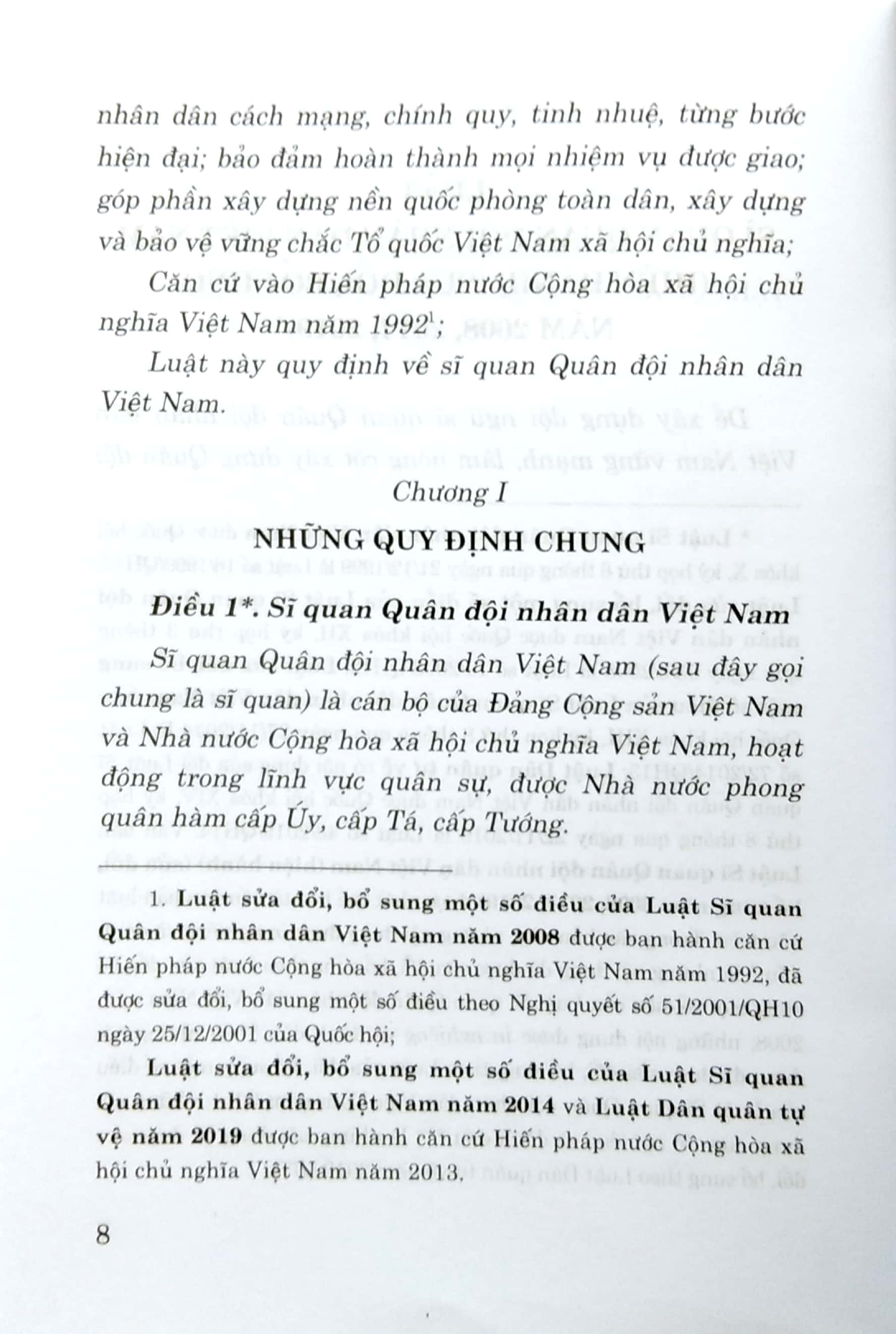 luật sĩ quan quân đội nhân dân việt nam (hiện hành) (sửa đổi, bổ sung năm 2008, 2014, 2019) - Ảnh 6