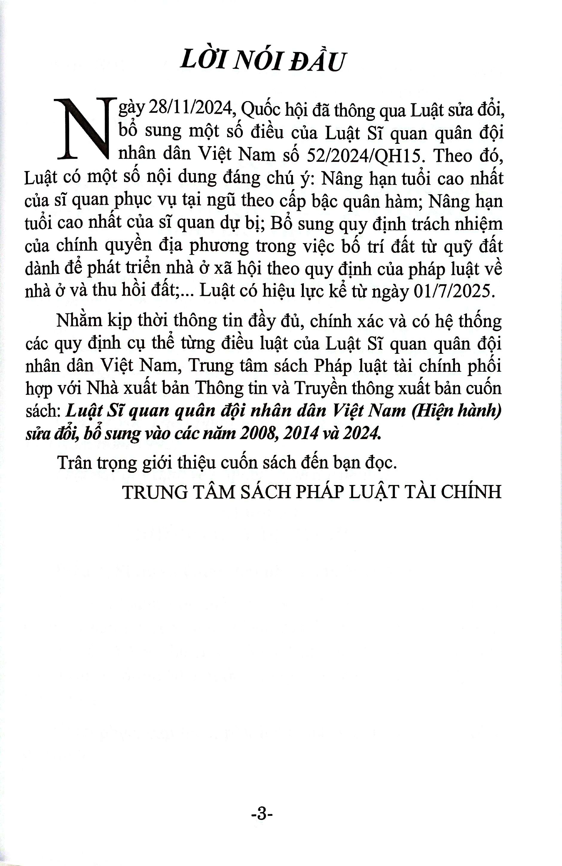 Luật Sĩ Quan Quân Đội Nhân Dân Việt Nam (Hiện Hành) Sửa Đổi, Bổ Sung Vào Các Năm 2008, 2014 Và 2024 - Ảnh 4