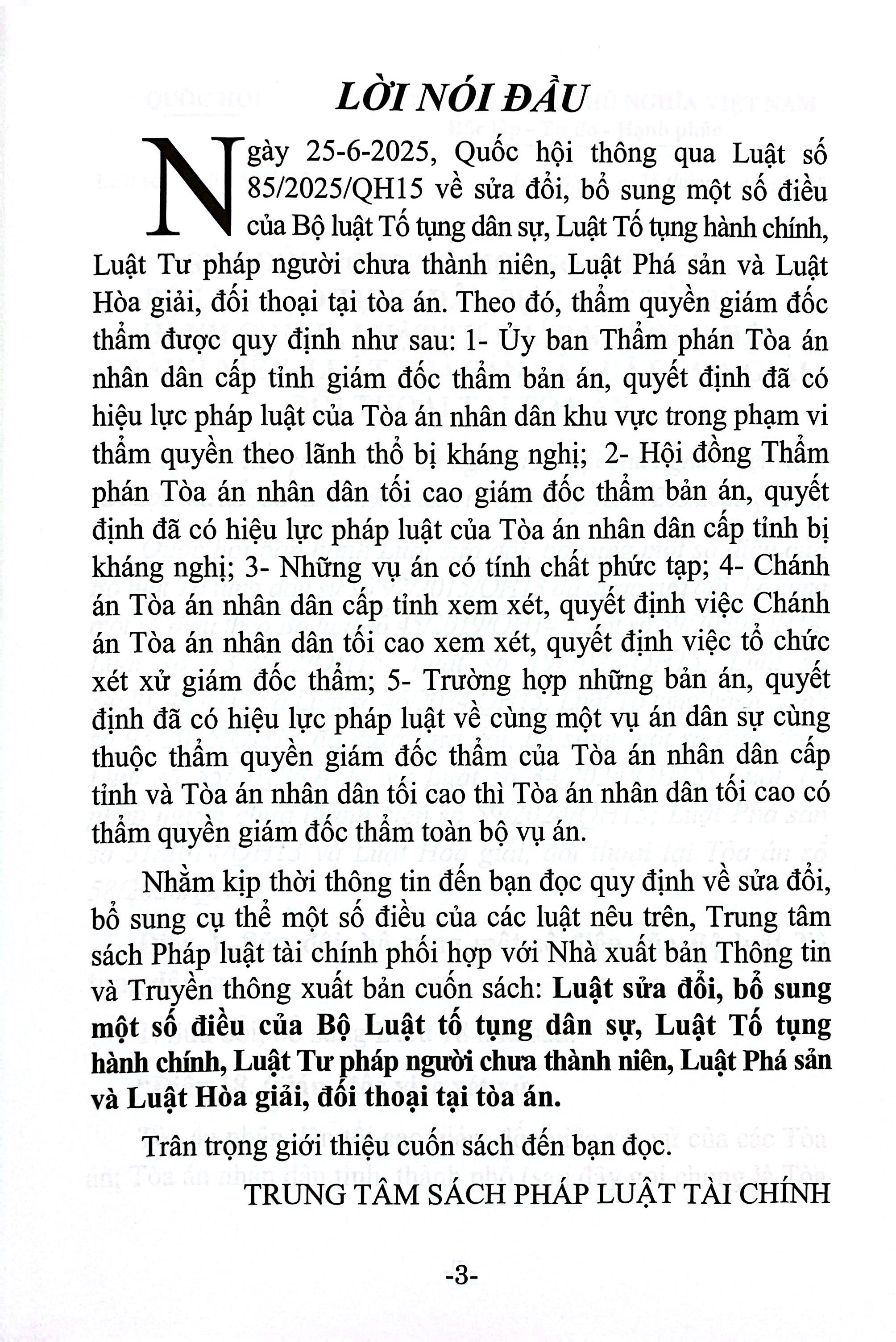 Luật Sửa Đổi, Bổ Sung Một Số Điều Của Bộ Luật Tố Tụng Dân Sự, Luật Tố Tụng Hành Chính, Luật Tư Pháp Người Chưa Thành Niên, Luật Phá Sản Và Luật Hòa Giải, Đối Thoại Tại Tòa Án - Ảnh 4