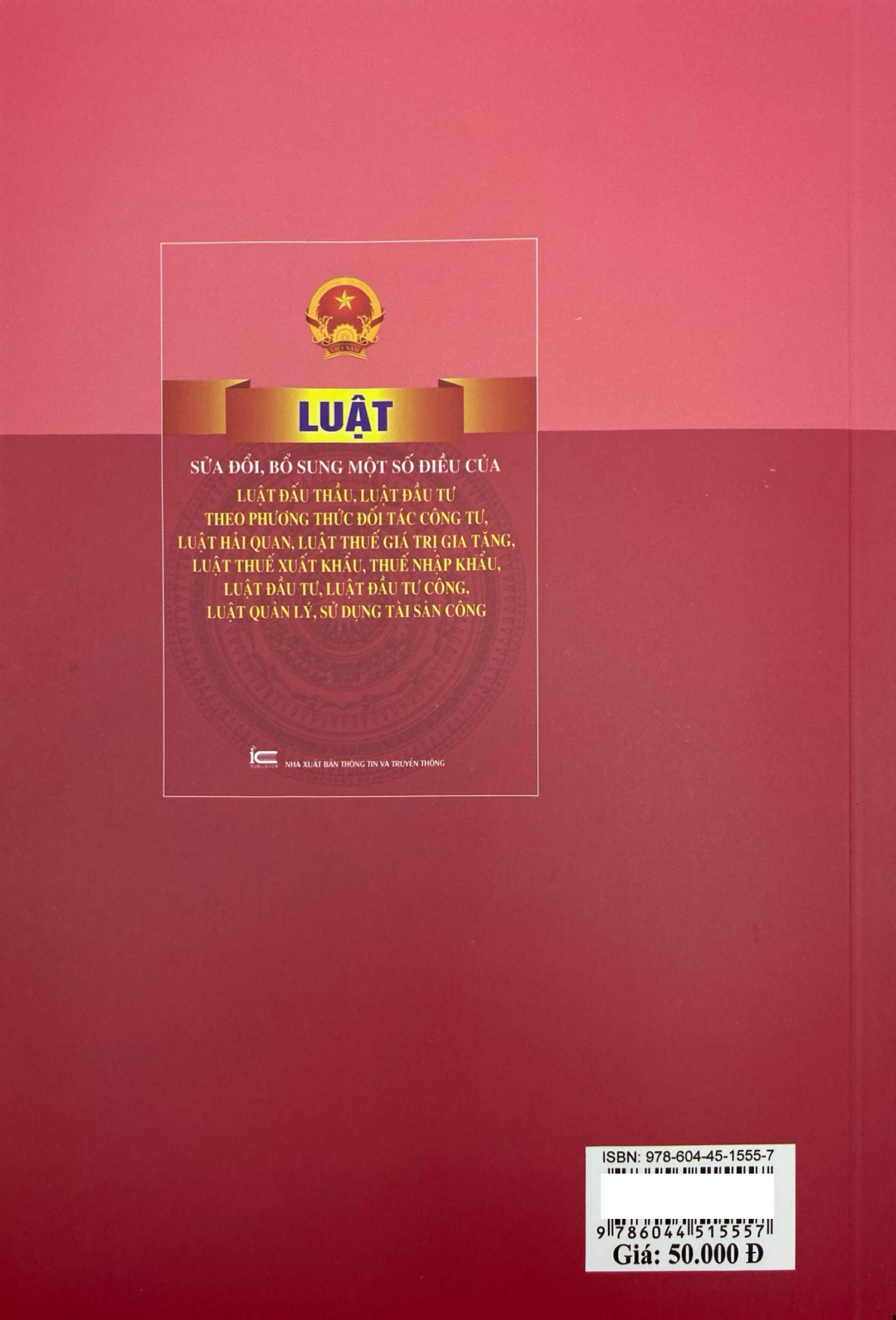 Luật Sửa Đổi, Bổ Sung Một Số Điều Của Luật Đấu Thầu, Luật Đầu Tư Theo Phương Thức Đối Tác Công Tư, Luật Hải Quan, Luật Thuế Giá Trị Gia Tăng, Luật Thuế Xuất Khẩu, Thuế Nhập Khẩu, Luật Đầu Tư, Luật Đầu Tư Công, Luật Quản Lý, Sử Dụng Tài Sản Công - Ảnh 6