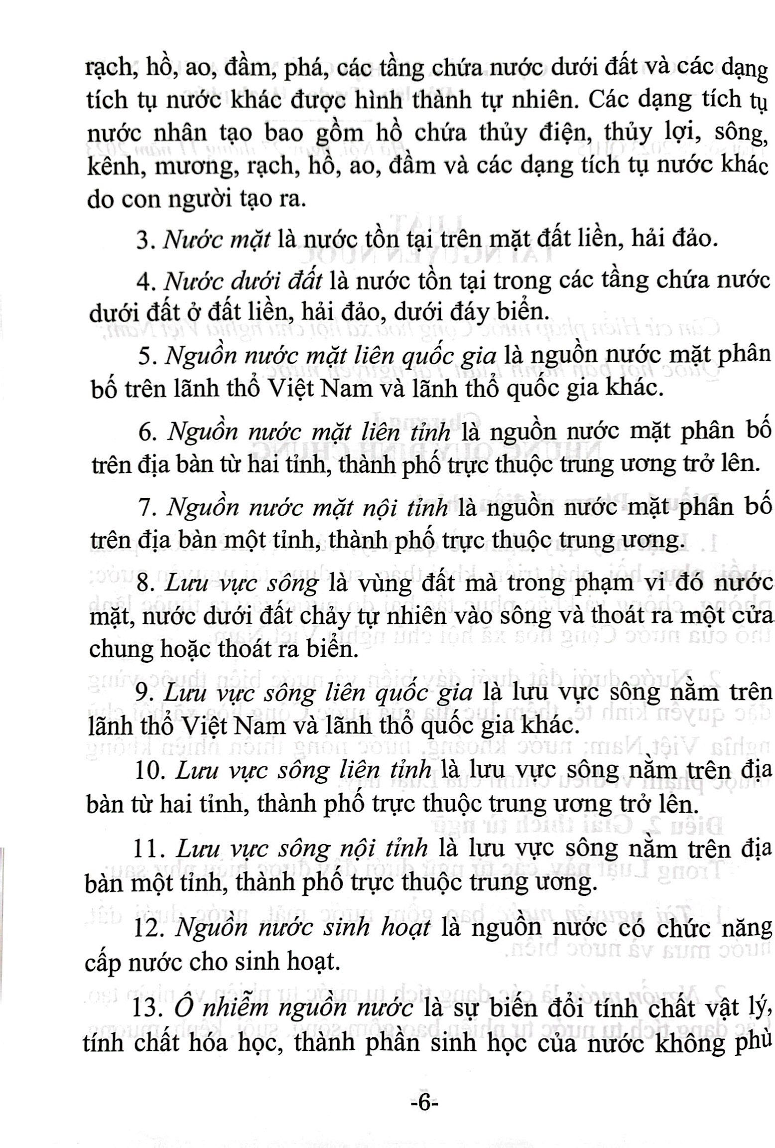 luật tài nguyên nước (hiện hành) (được quốc hội thông qua ngày 27/11/2023, có hiệu lực từ ngày 01/7/2024) - Ảnh 5