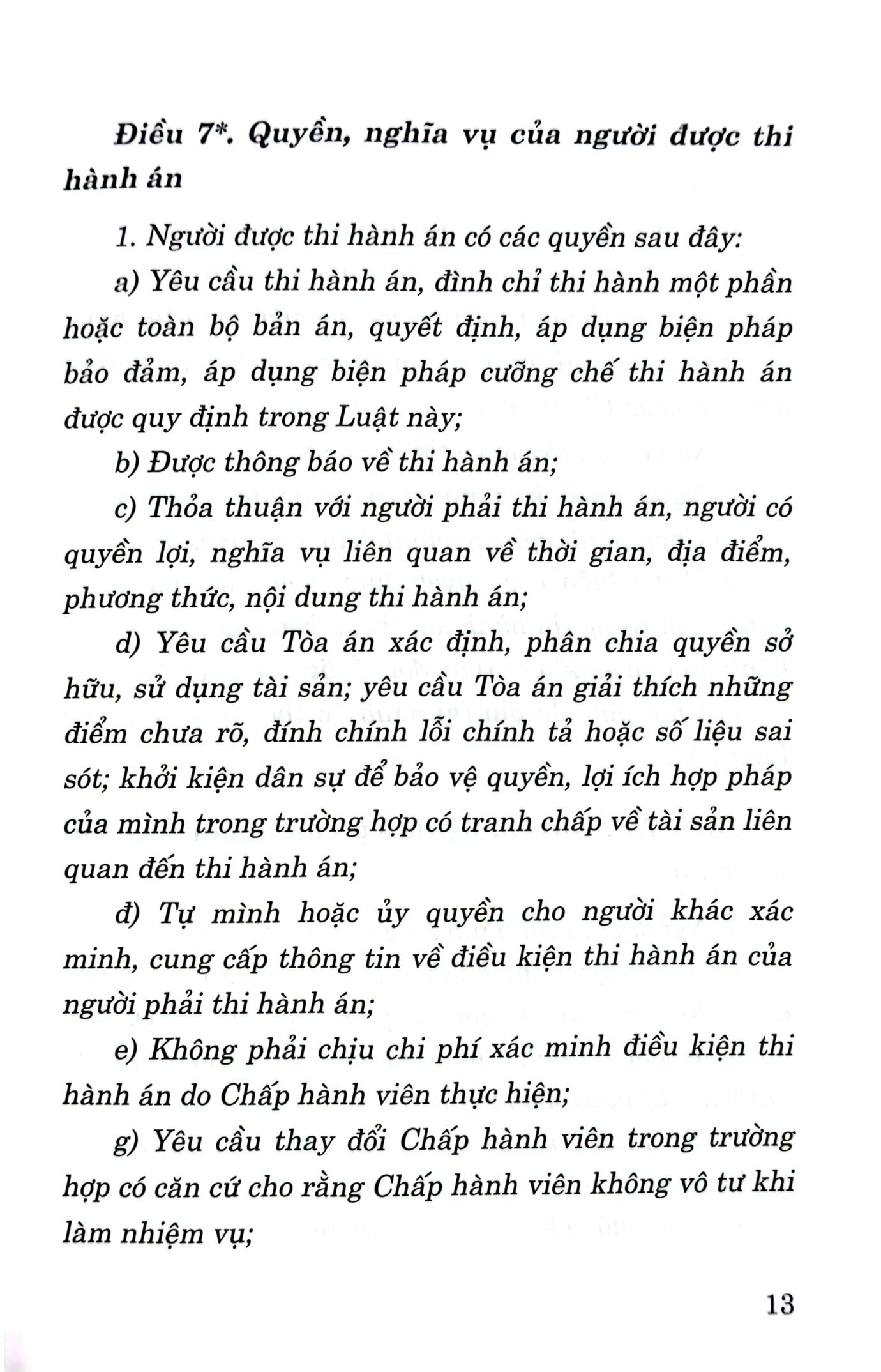 luật thi hành án dân sự (hiện hành) (sửa đổi, bổ sung năm 2014, 2018,2020, 2022) - Ảnh 7