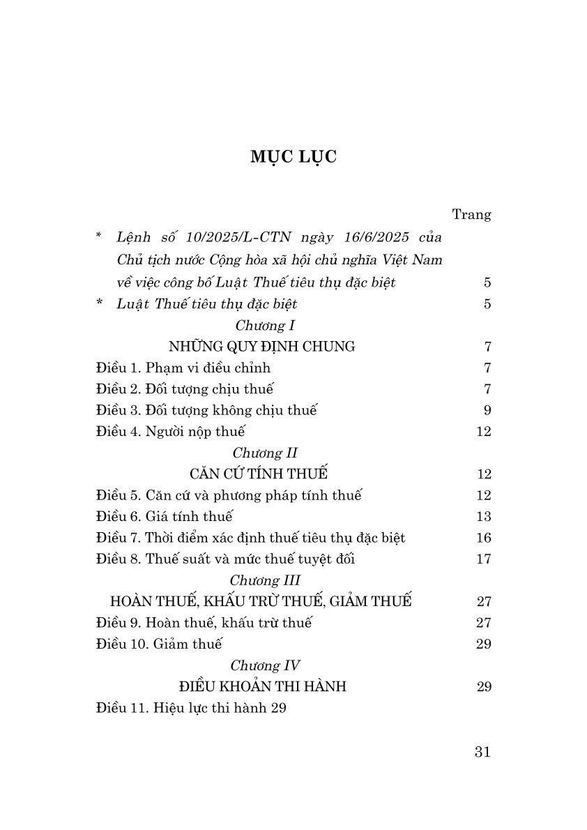 Luật Thuế Tiêu Thụ Đặc Biệt Năm 2025 - Ảnh 3