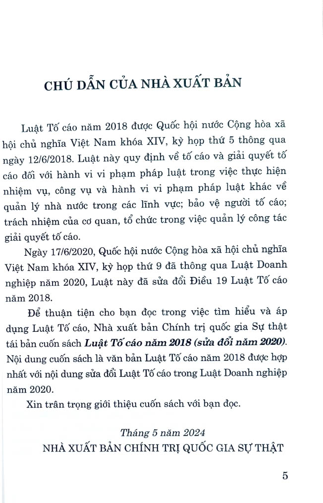 luật tố cáo năm 2018 (sửa đổi năm 2020) - Ảnh 3