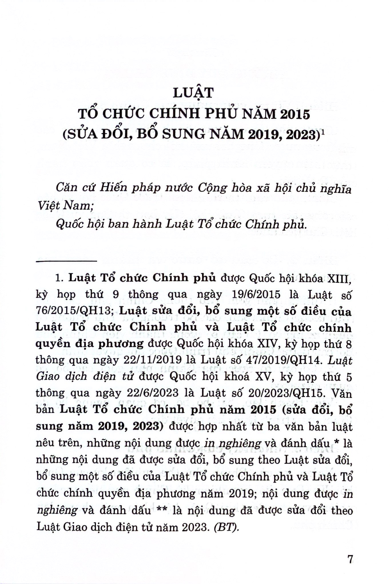 luật tổ chức chính phủ năm 2015 (sửa đổi, bổ sung năm 2019, 2023) - Ảnh 3