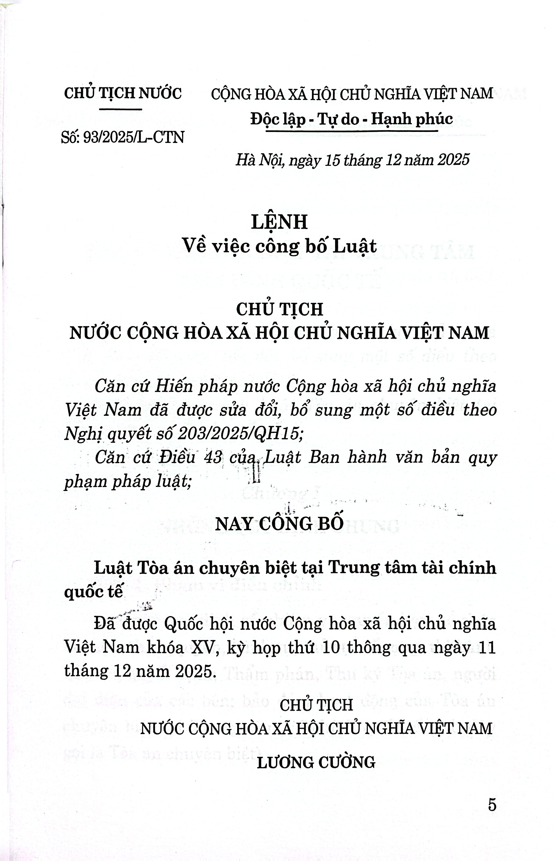 Luật Tòa Án Chuyên Biệt Tại Trung Tâm Tài Chính Quốc Tế Năm 2025 - Ảnh 4