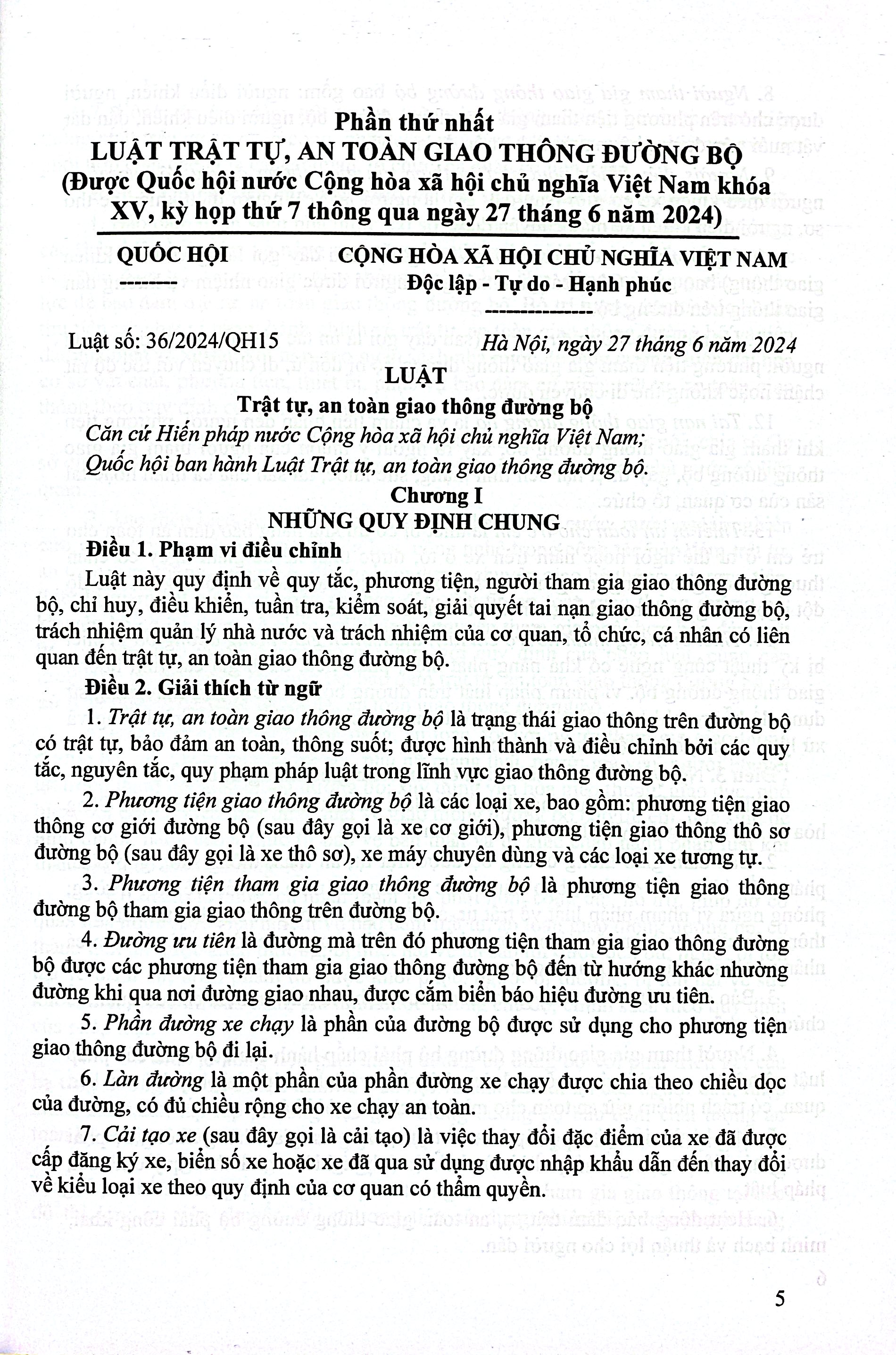 Luật Trật Tự An Toàn Giao Thông Đường Bộ, Hệ Thống Văn Bản Quy Định Chi Tiết Thi Hành - Ảnh 5