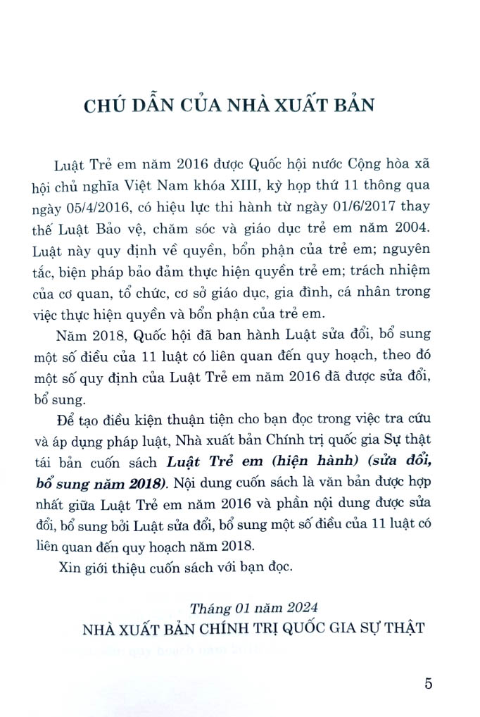 luật trẻ em (hiện hành) (sửa đổi, bổ sung 2018) - Ảnh 3
