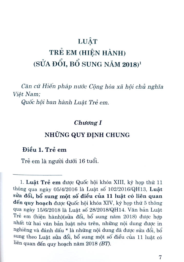 luật trẻ em (hiện hành) (sửa đổi, bổ sung 2018) - Ảnh 4