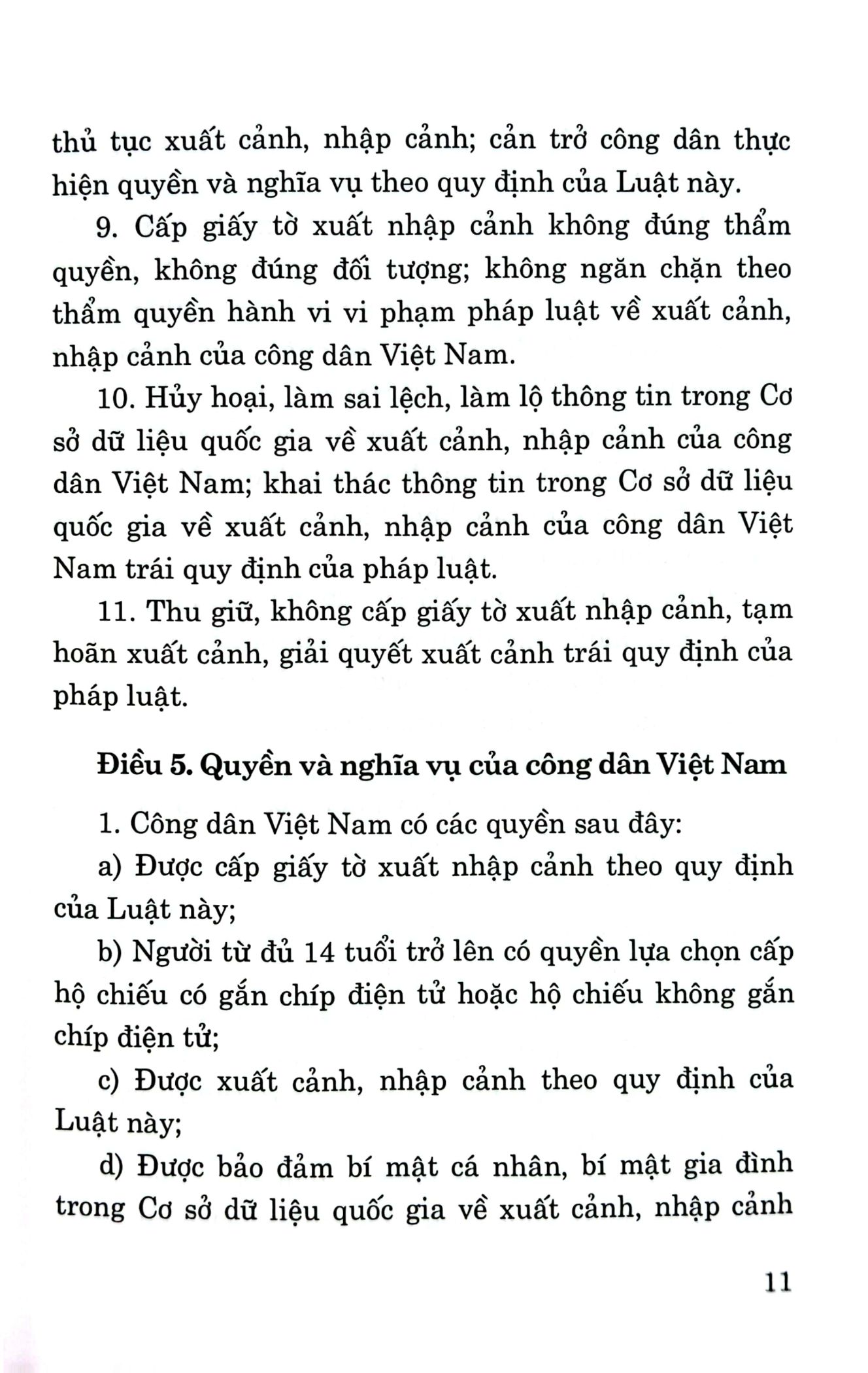 luật xuất cảnh, nhập cảnh của công dân việt nam (hiện hành) (sửa đổi, bổ sung năm 2023) - Ảnh 7
