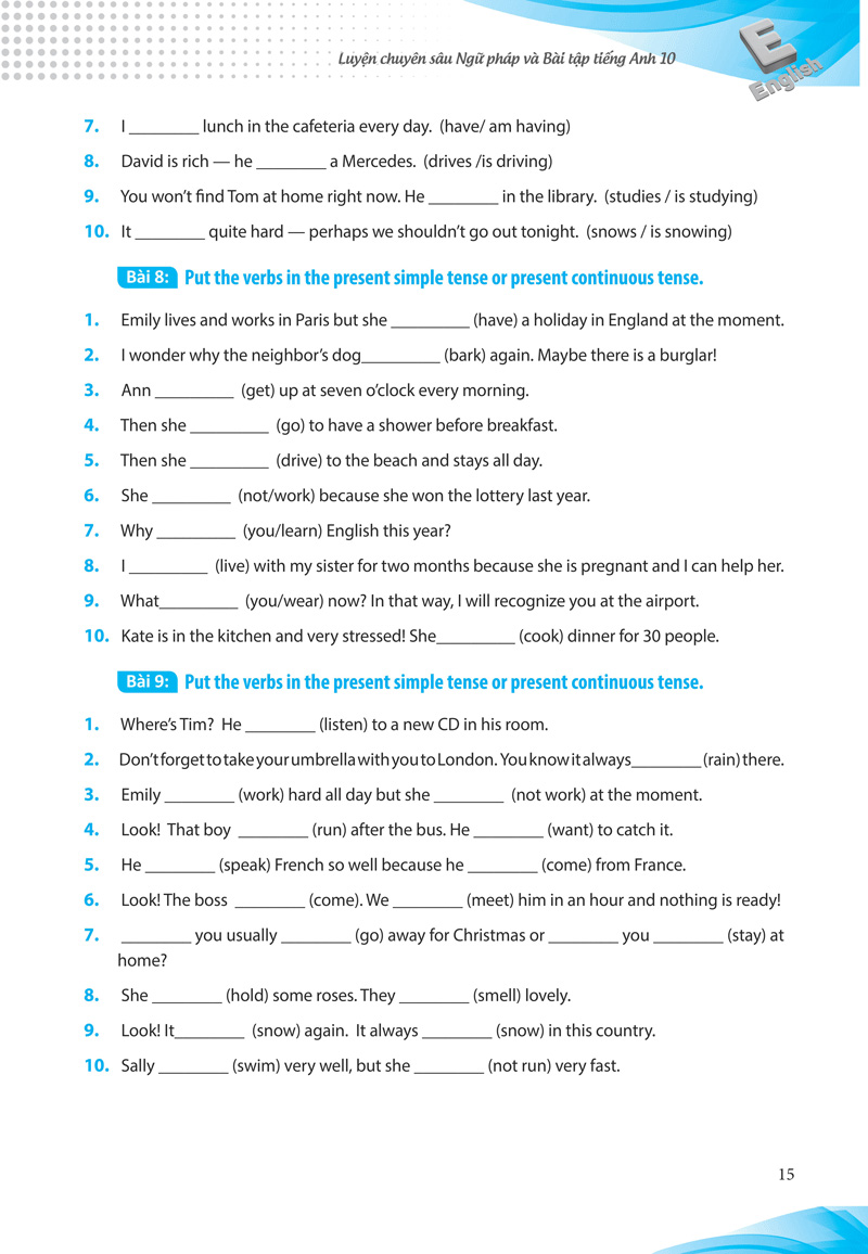 luyện chuyên sâu ngữ pháp và bài tập tiếng anh lớp 10 - Ảnh 14