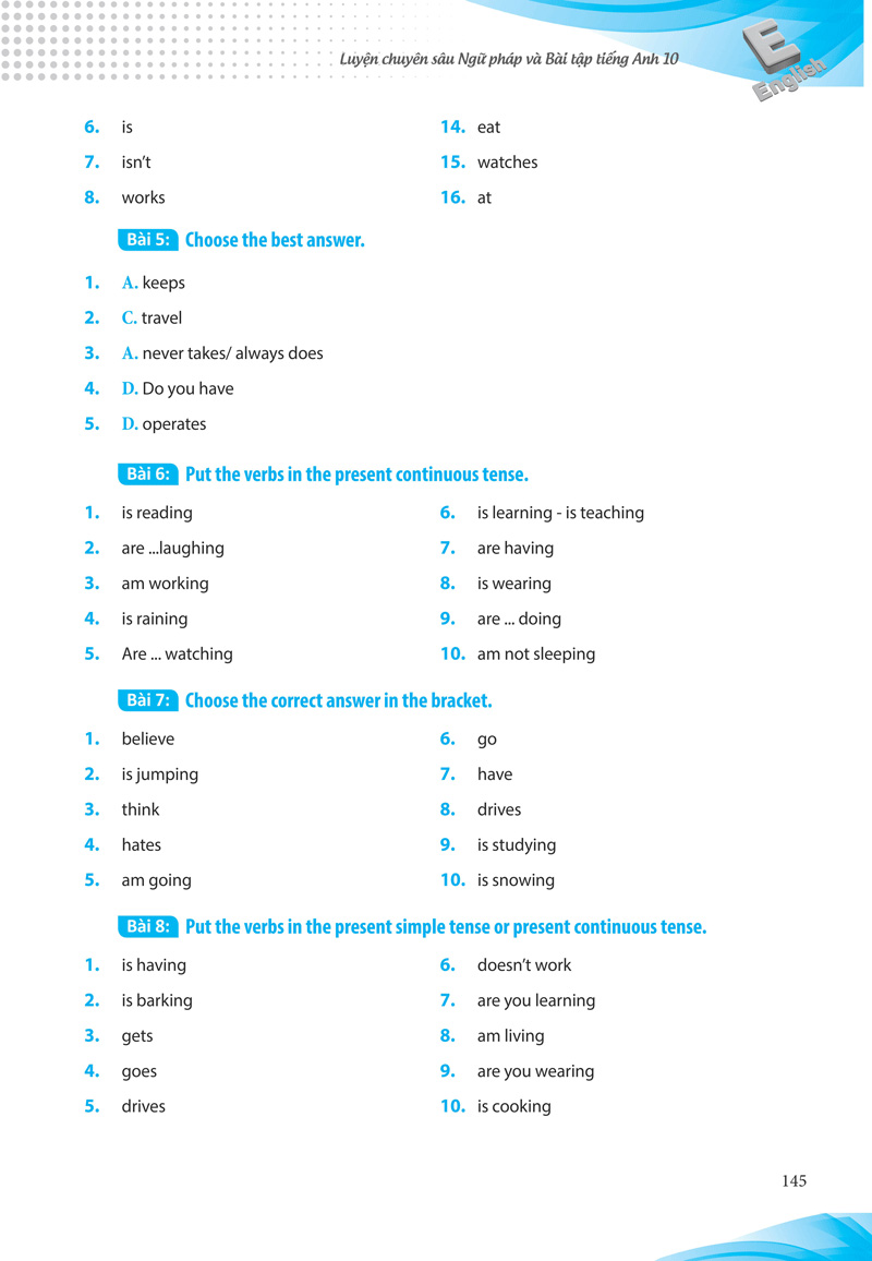 luyện chuyên sâu ngữ pháp và bài tập tiếng anh lớp 10 - Ảnh 19