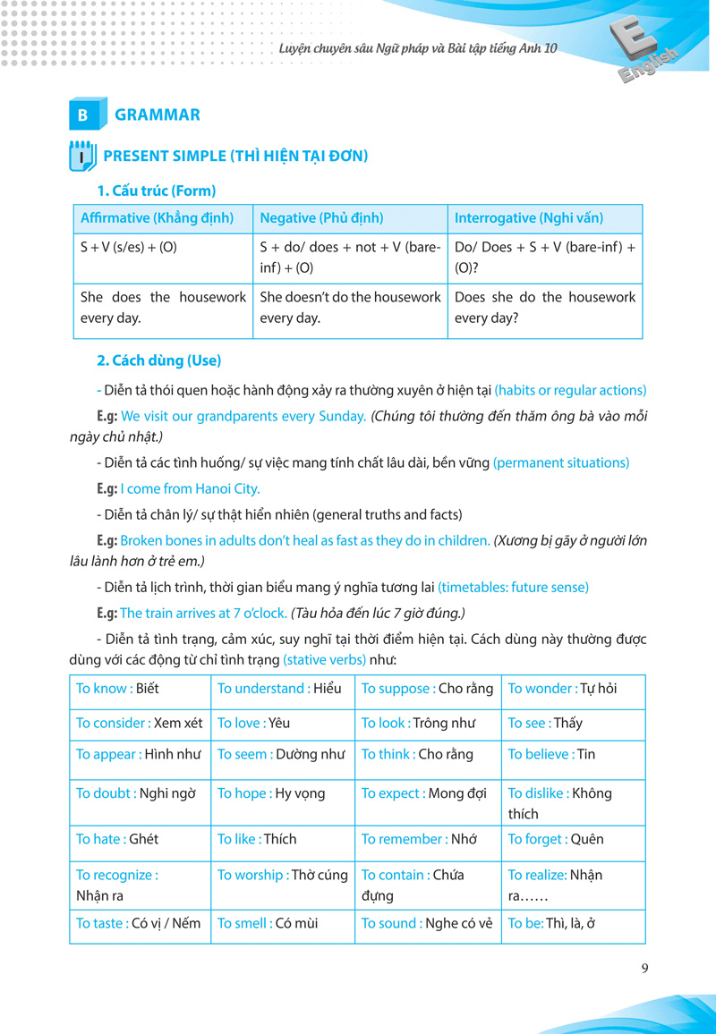 luyện chuyên sâu ngữ pháp và bài tập tiếng anh lớp 10 - Ảnh 8