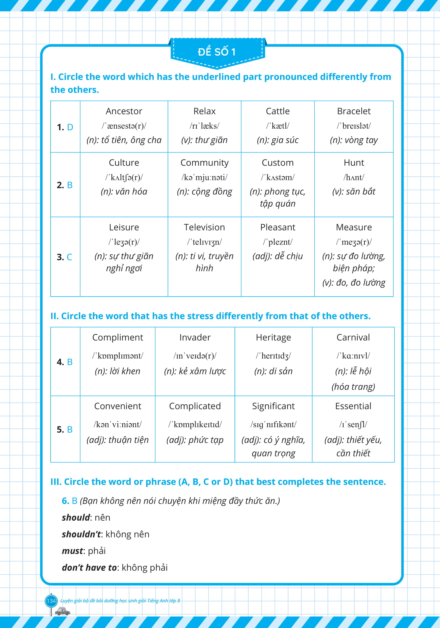 luyện giải bộ đề bồi dưỡng học sinh giỏi tiếng anh lớp 8 - Ảnh 19