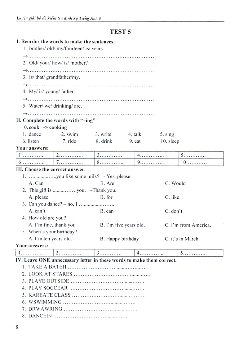 luyện giải bộ đề kiểm tra định kì tiếng anh 4 - Ảnh 10