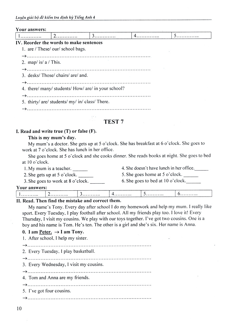 luyện giải bộ đề kiểm tra định kì tiếng anh 4 - Ảnh 12