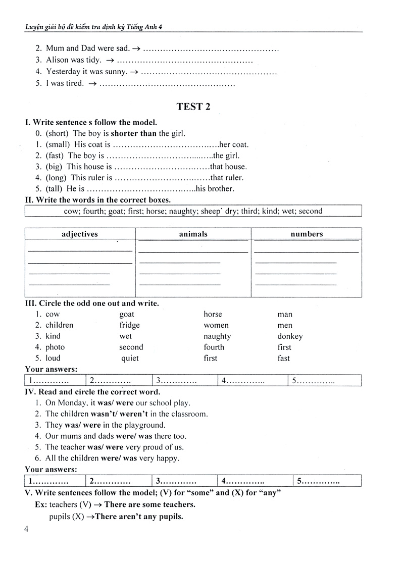 luyện giải bộ đề kiểm tra định kì tiếng anh 4 - Ảnh 6