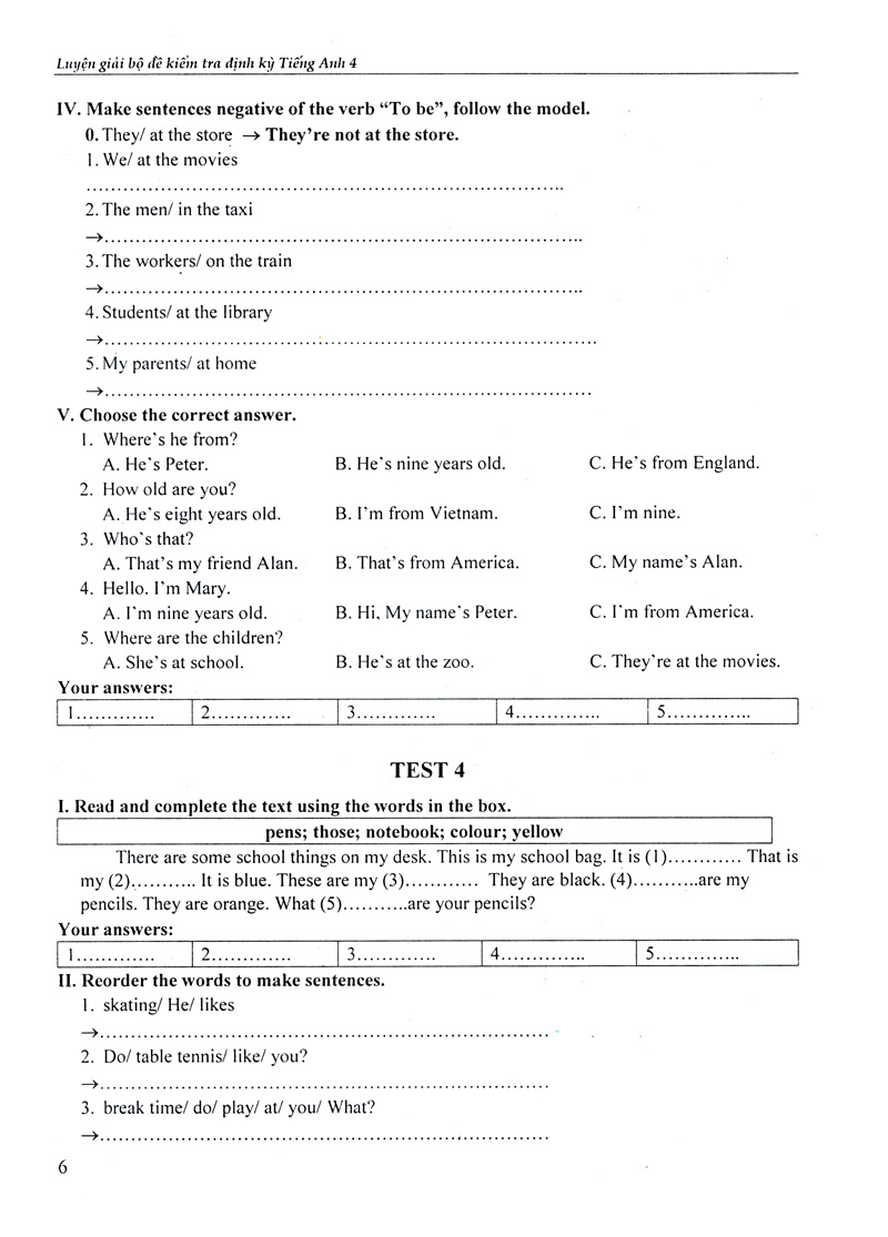 luyện giải bộ đề kiểm tra định kì tiếng anh 4 - Ảnh 8