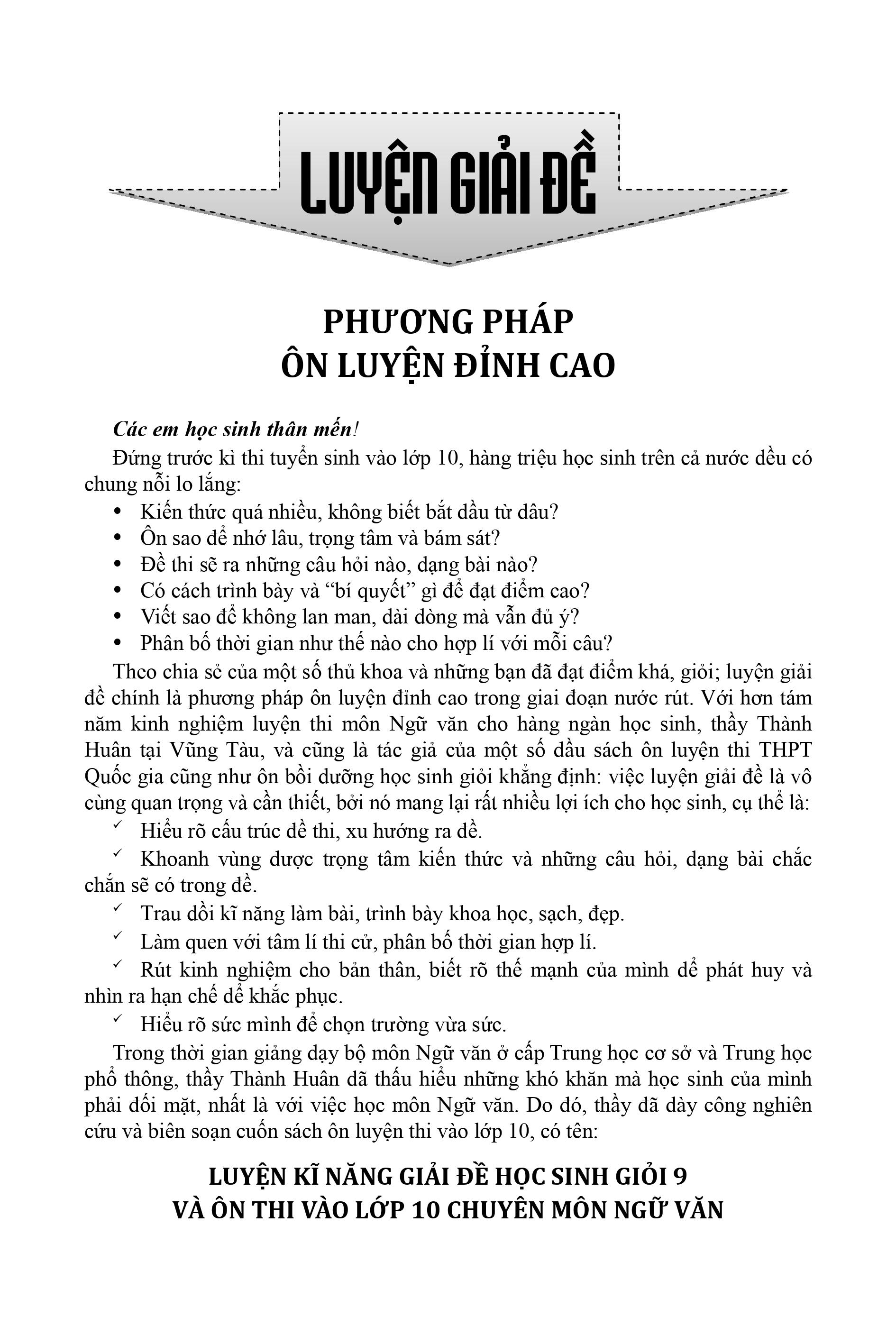 luyện kĩ năng giải đề học sinh giỏi lớp 9 và ôn thi vào lớp 10 chuyên - môn ngữ văn - Ảnh 5