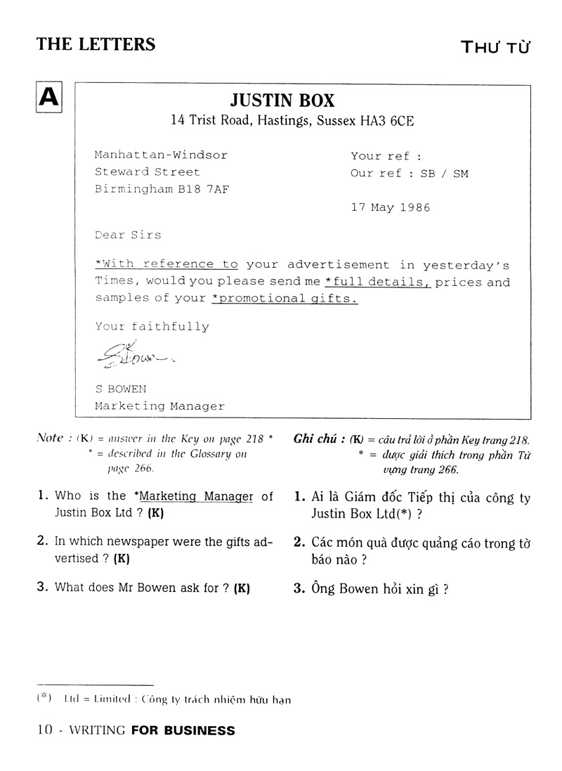luyện kỹ năng viết thư tín thương mại - writing for business - Ảnh 7