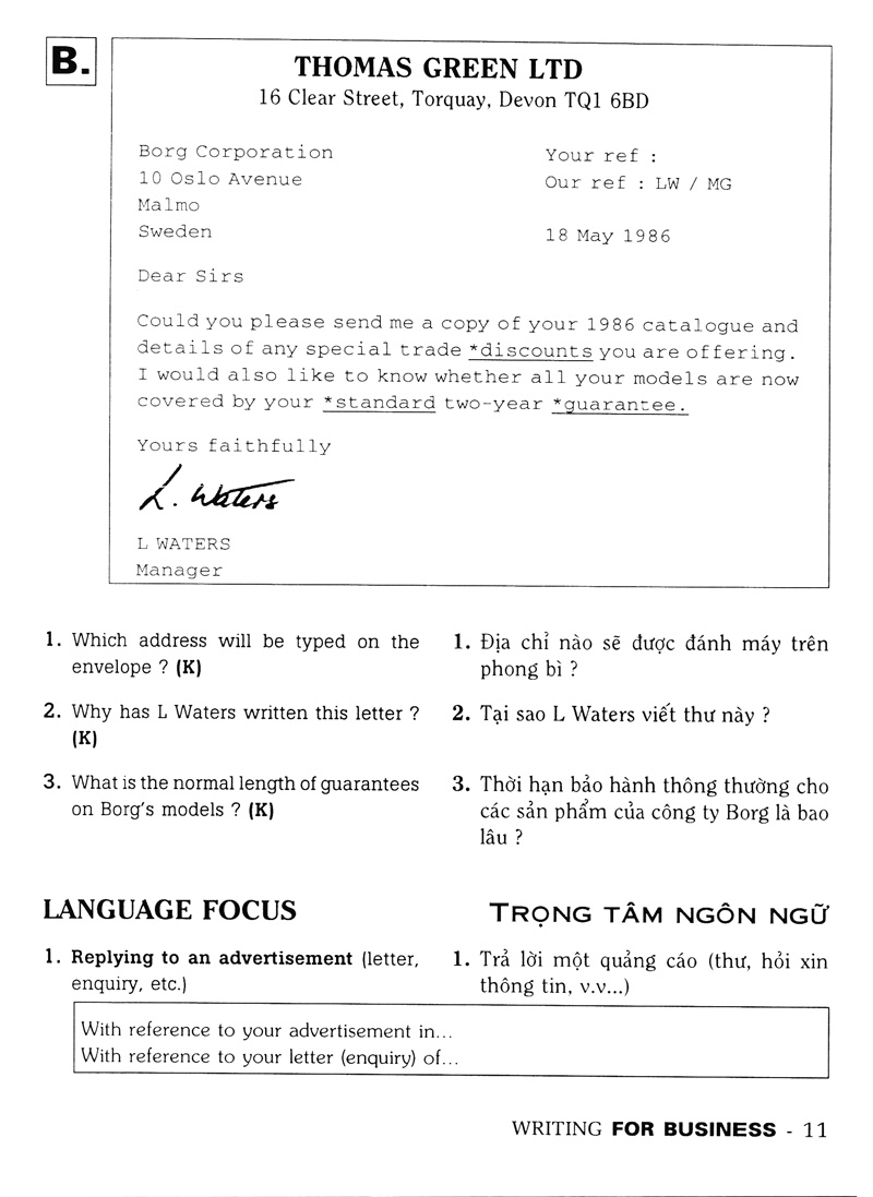 luyện kỹ năng viết thư tín thương mại - writing for business - Ảnh 8