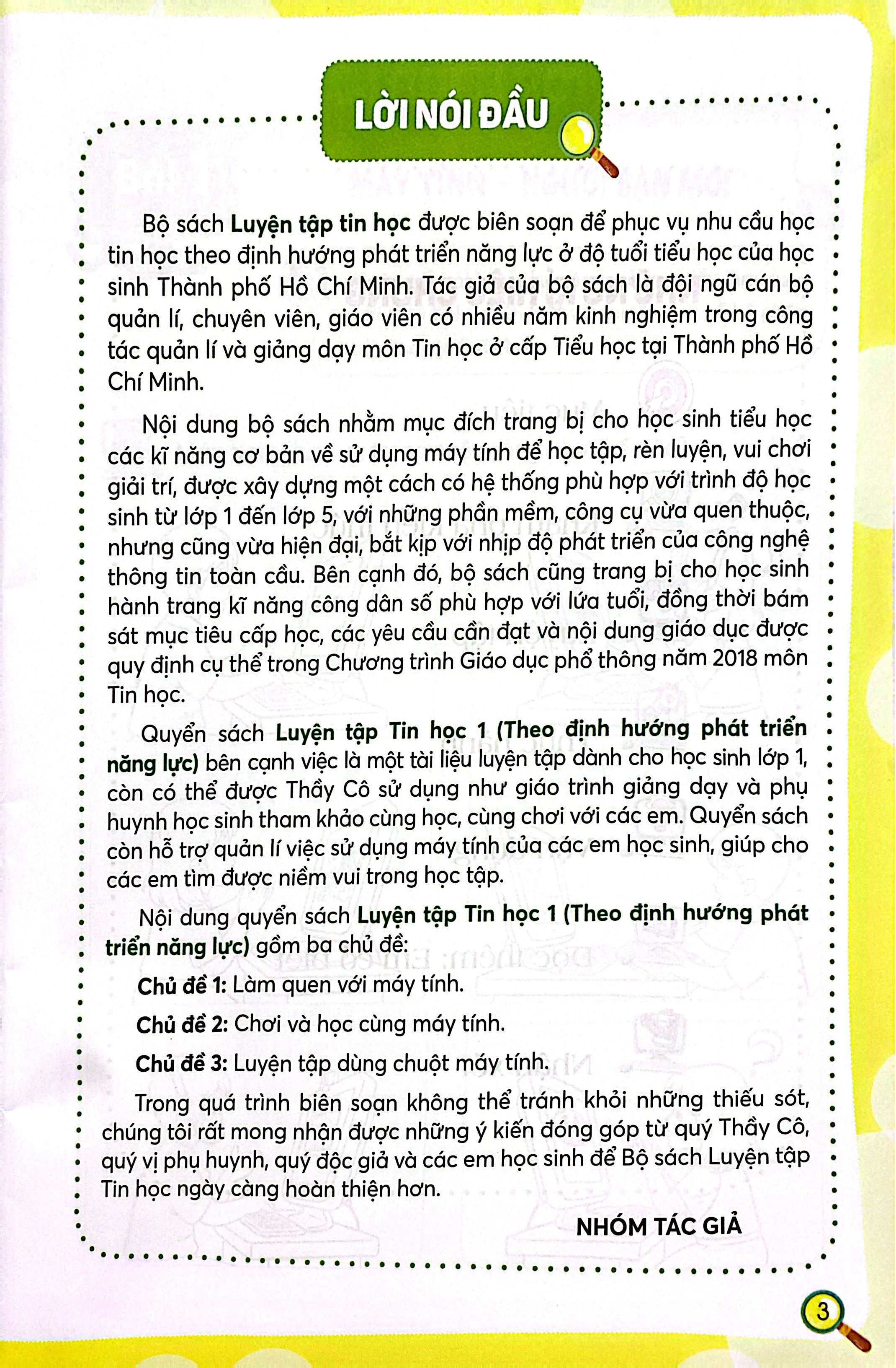 Luyện Tập Tin Học Lớp 1 (Theo Định Hướng Phát Triển Năng Lực) - Ảnh 4